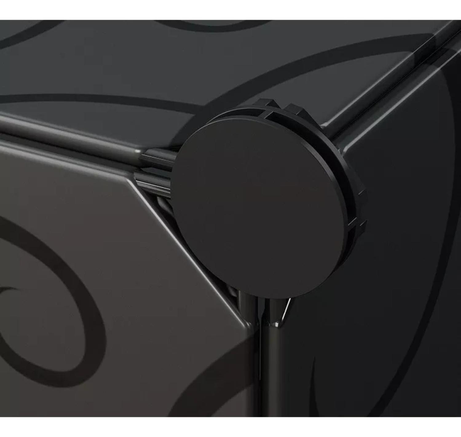 Organizador Closet Ropero Hogar 4 Módulos 127x32x44 CM Negro-2