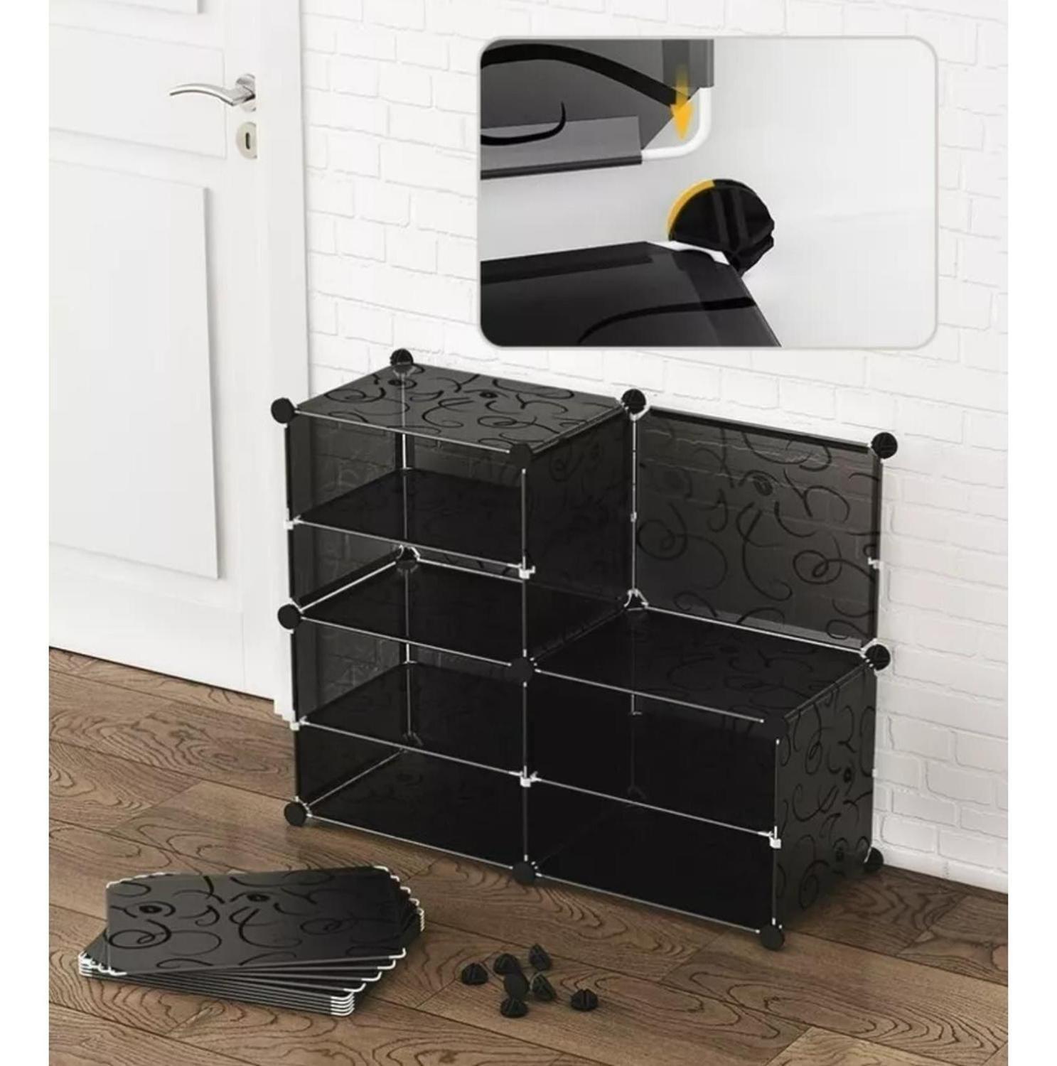 Organizador Closet Ropero Hogar 4 Módulos 127x32x44 CM Negro-4