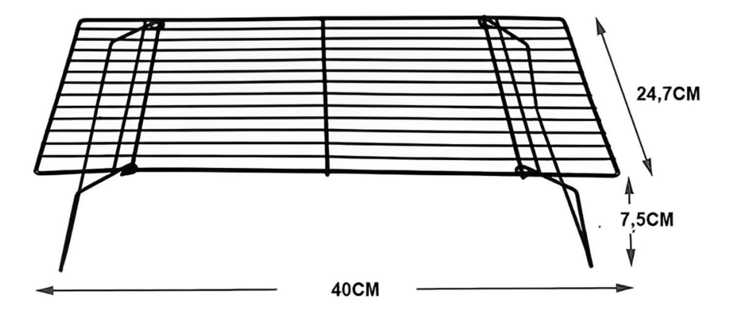 Rejillas 3 Niveles Galleta Pan Alimentos Acero Inoxidable 40x24.7 CM-2