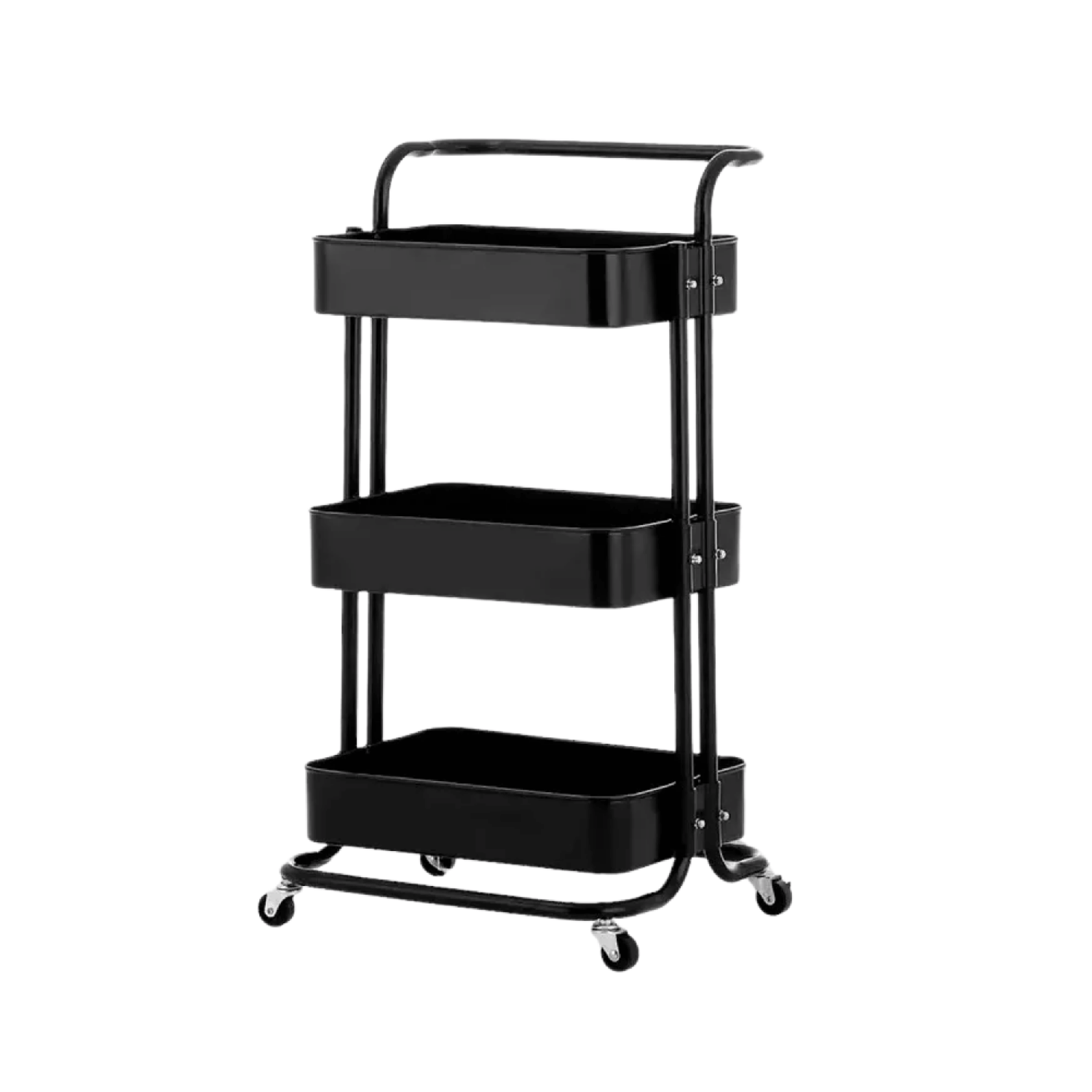 Carro Organizador Multiuso 3 Niveles 85x42x28,5 CM Negro-2