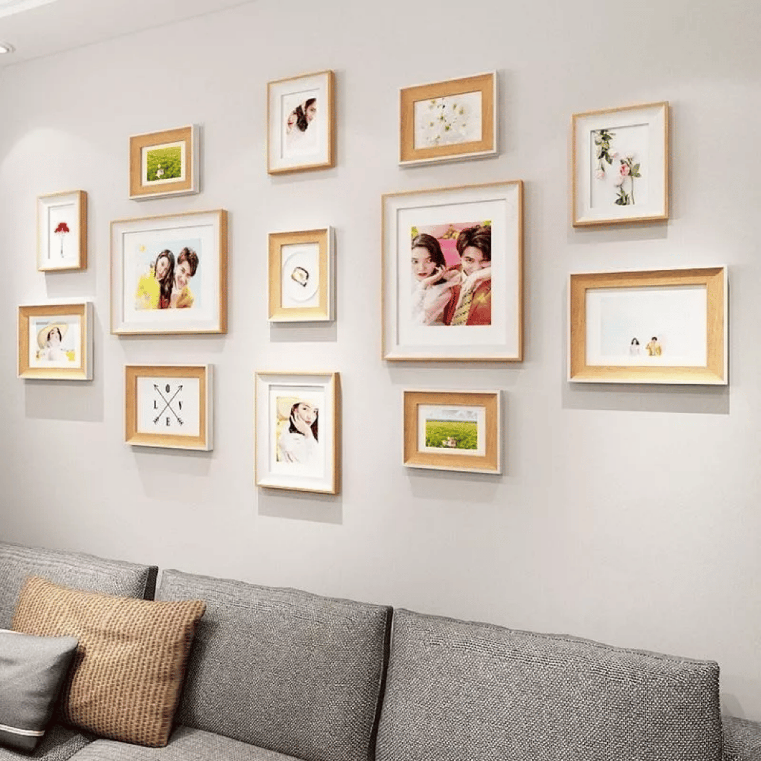 Set 13 Piezas Marcos Foto Decorativos Beige-4