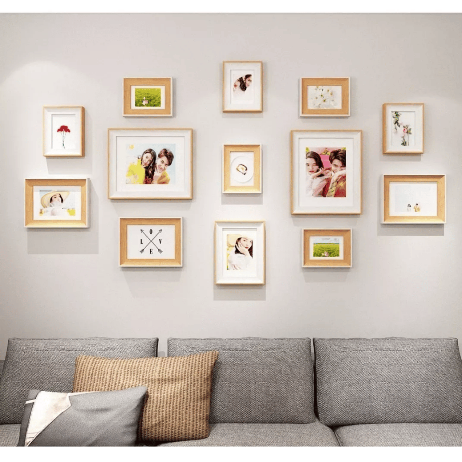 Set 13 Piezas Marcos Foto Decorativos Beige-5