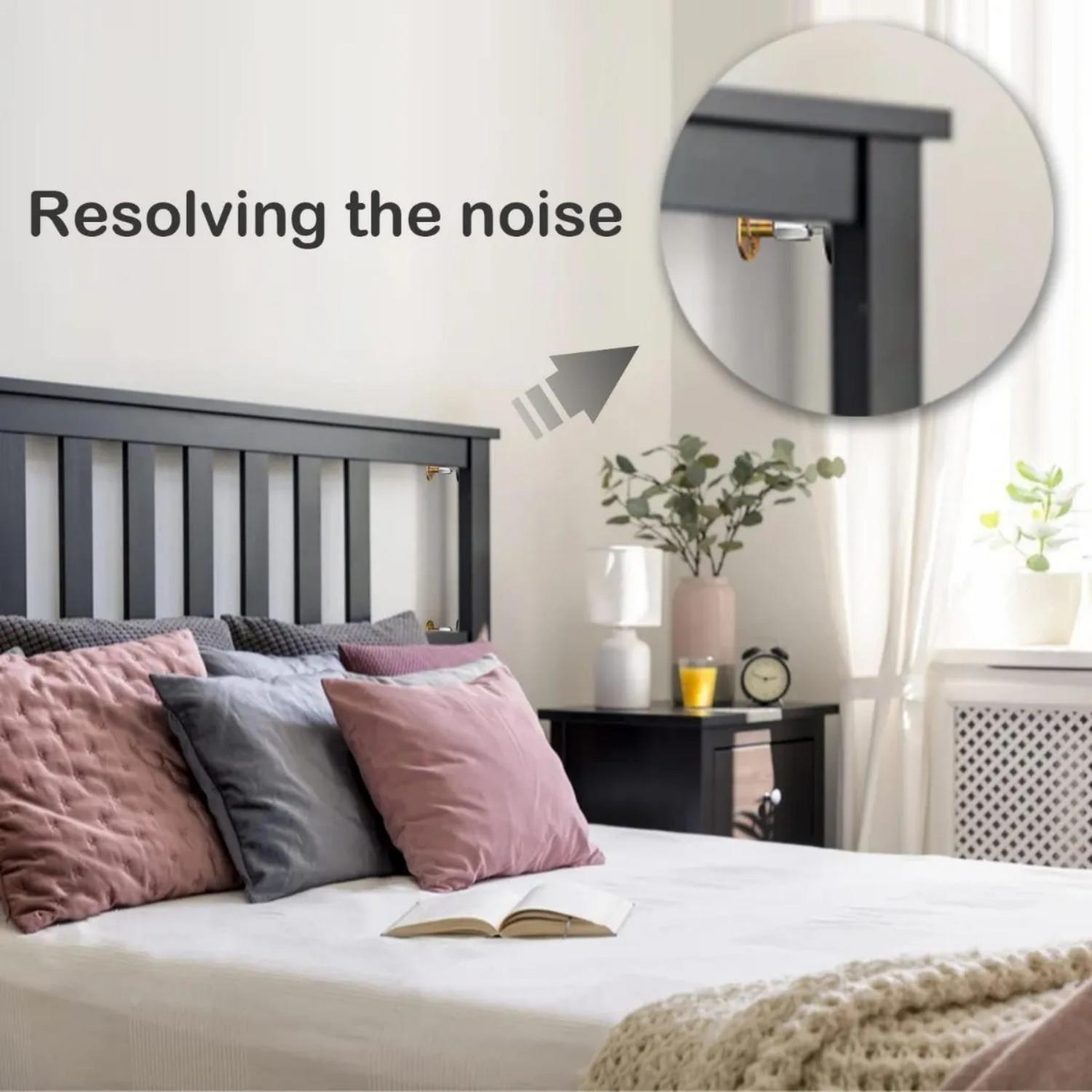 Pack 2 Tope Ajustable Antivibracion Cama Pared-4