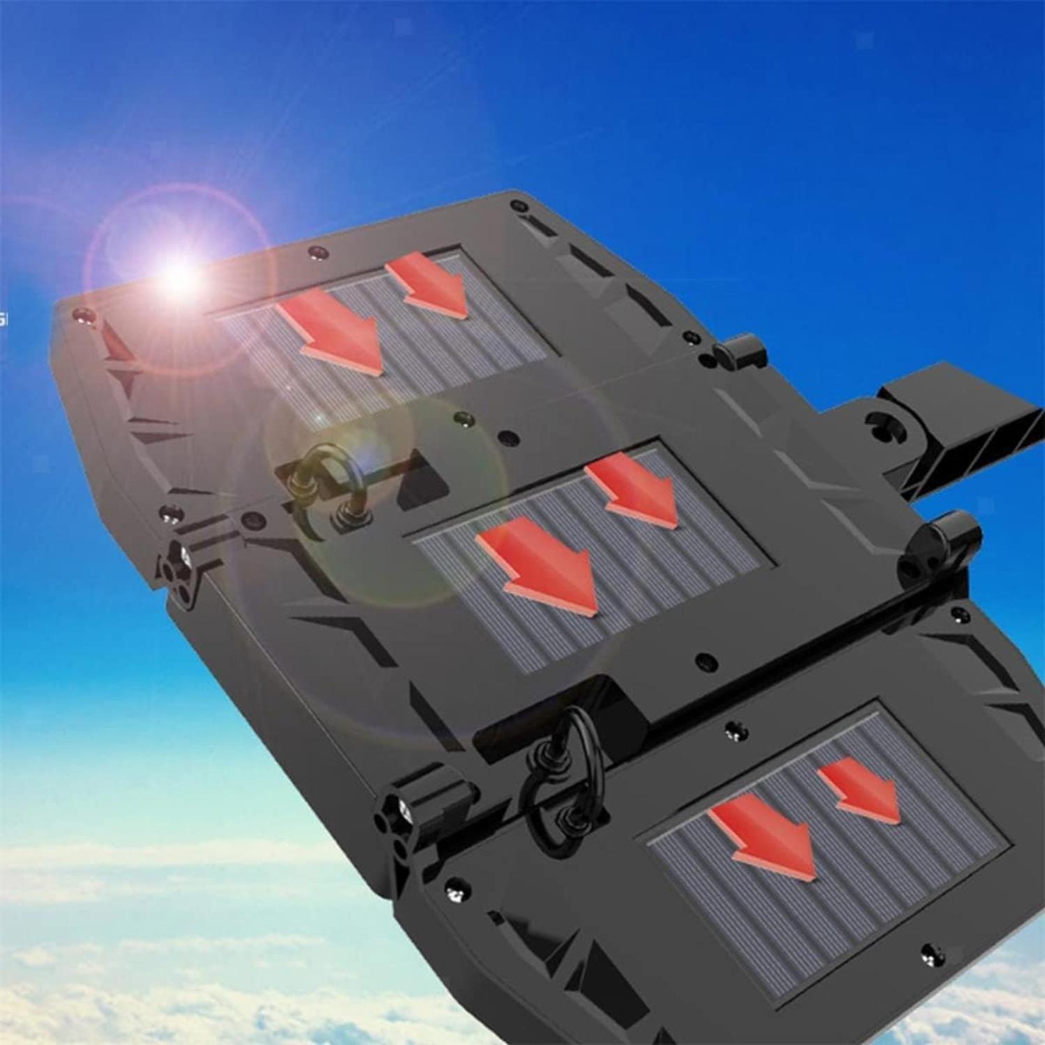 Lámpara Luz LED Solar 3 Paneles Jardín-3