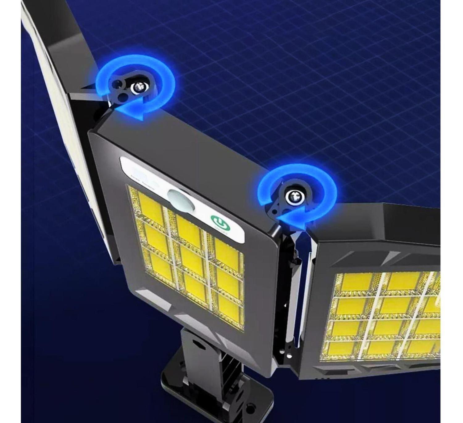 Lámpara Luz LED Solar 3 Paneles Jardín-4