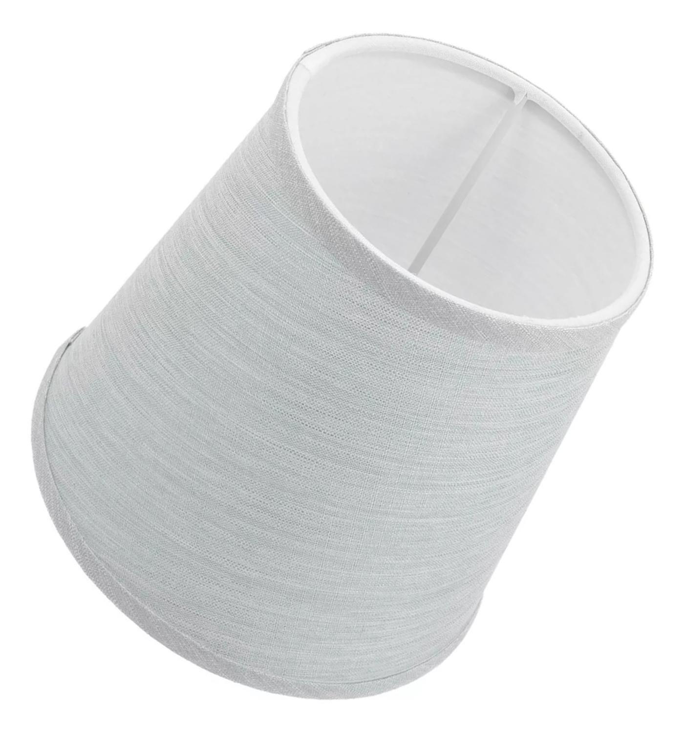 Pantalla Vestido Lámpara Repuesto Redonda 25x16.5x20 CM E27 Blanco-2