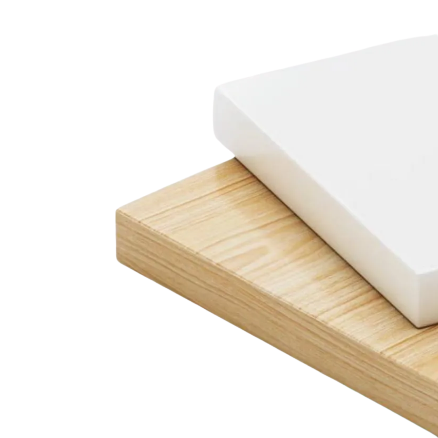Velador 2 Cajones Madera 50x30x61 CM Blanco-2
