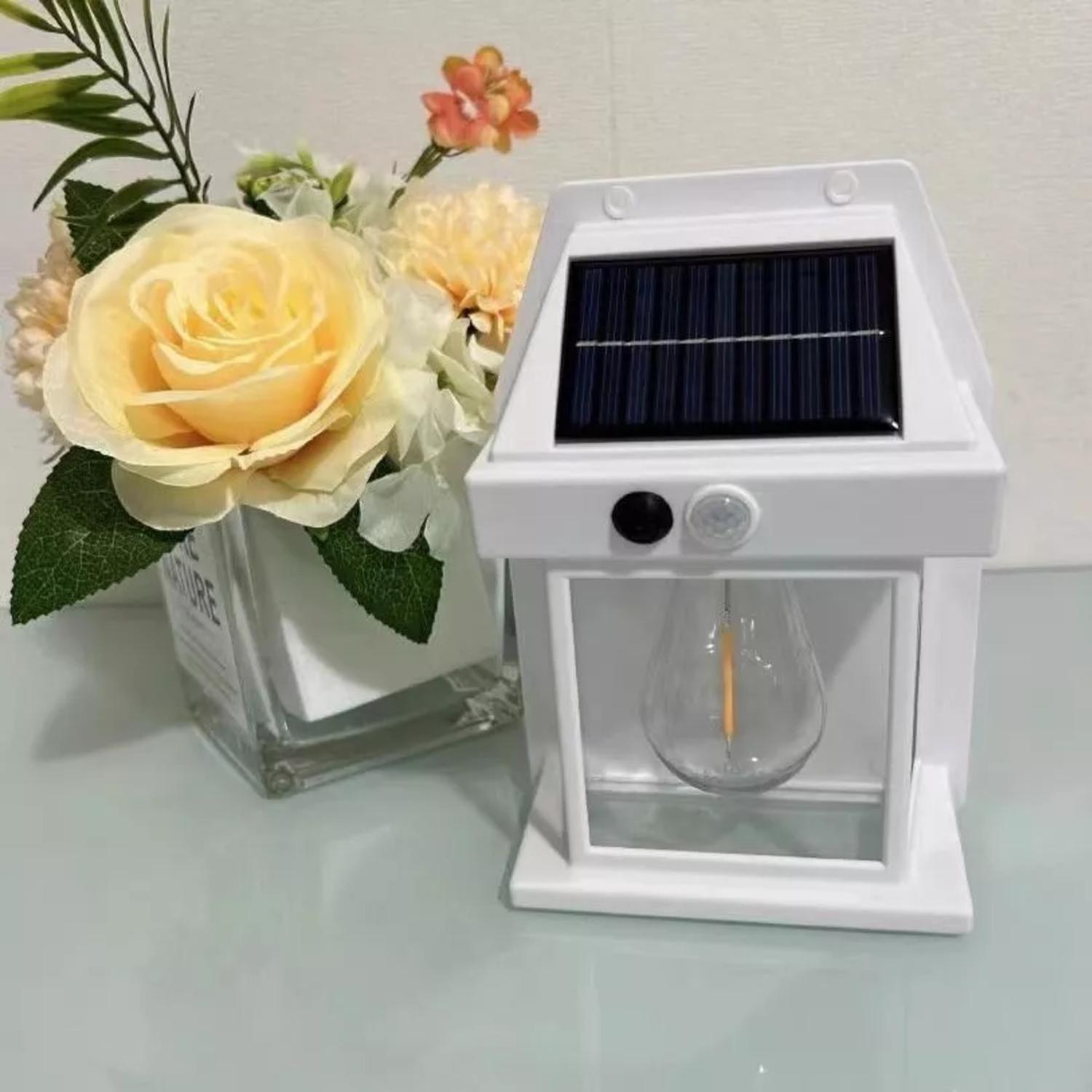 Farol Foco Solar Pared Sensor Movimiento 3.2 V Luz Cálida Blanco-3