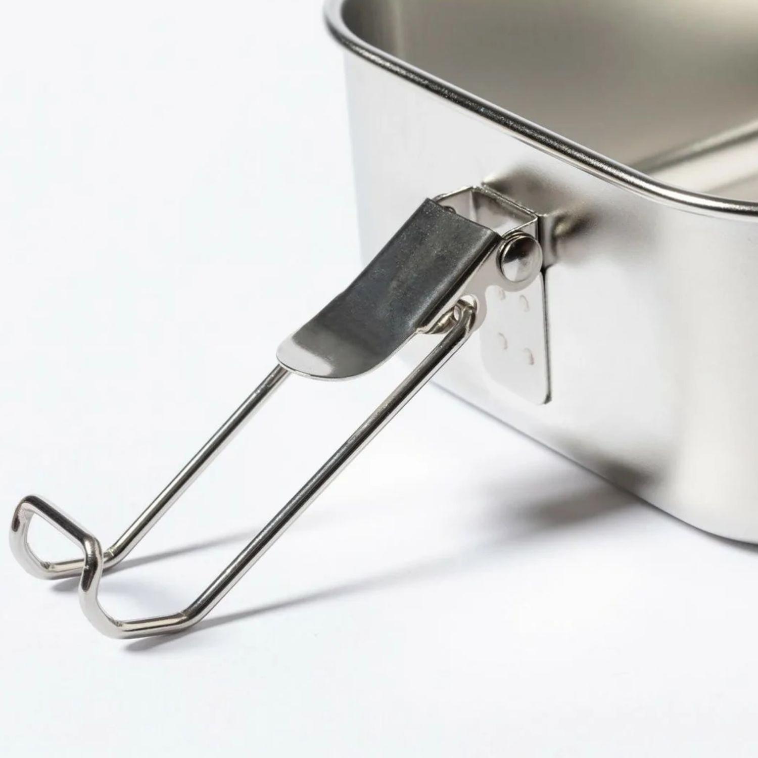 Contenedor Tupper Hermético Doble Acero Inox. Bambú Vinckers 940 ML-4