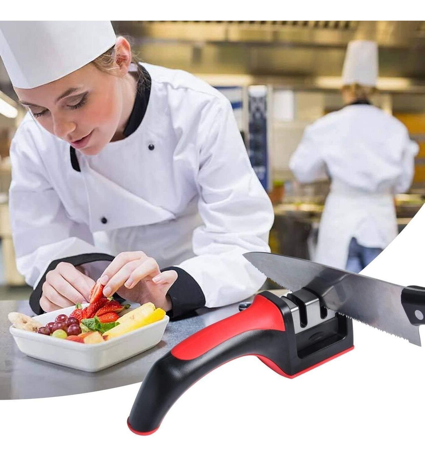 Afilador Cuchillos Cocina Knife Sharpener 3 Medidas-7