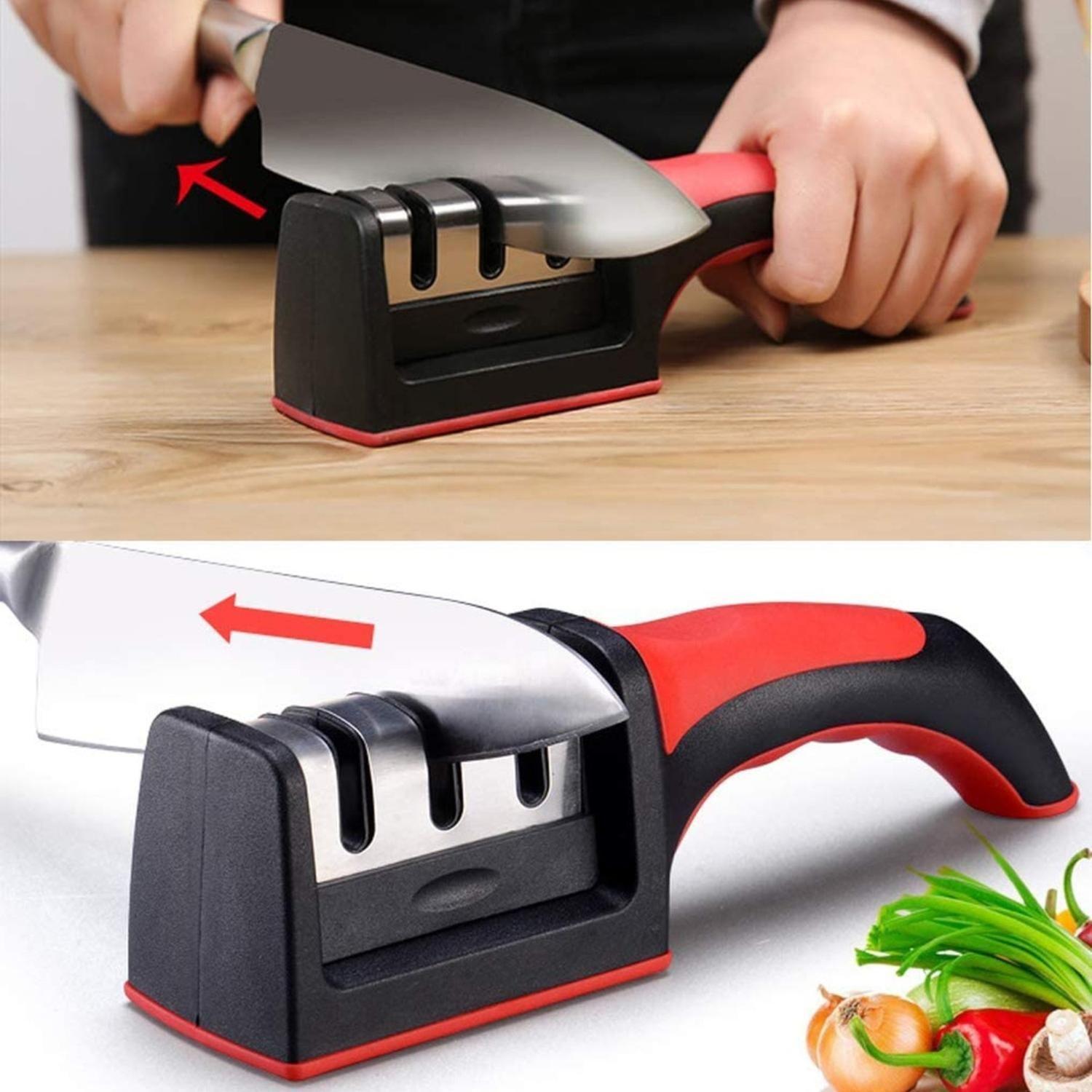 Afilador Cuchillos Cocina Knife Sharpener 3 Medidas-8
