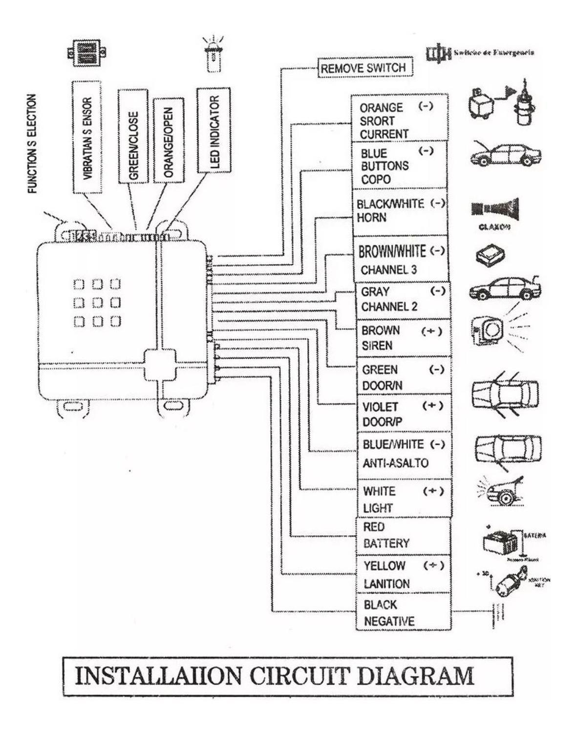 Alarma Auto Sistema Anti Robos Seguridad 2 Mandos-3