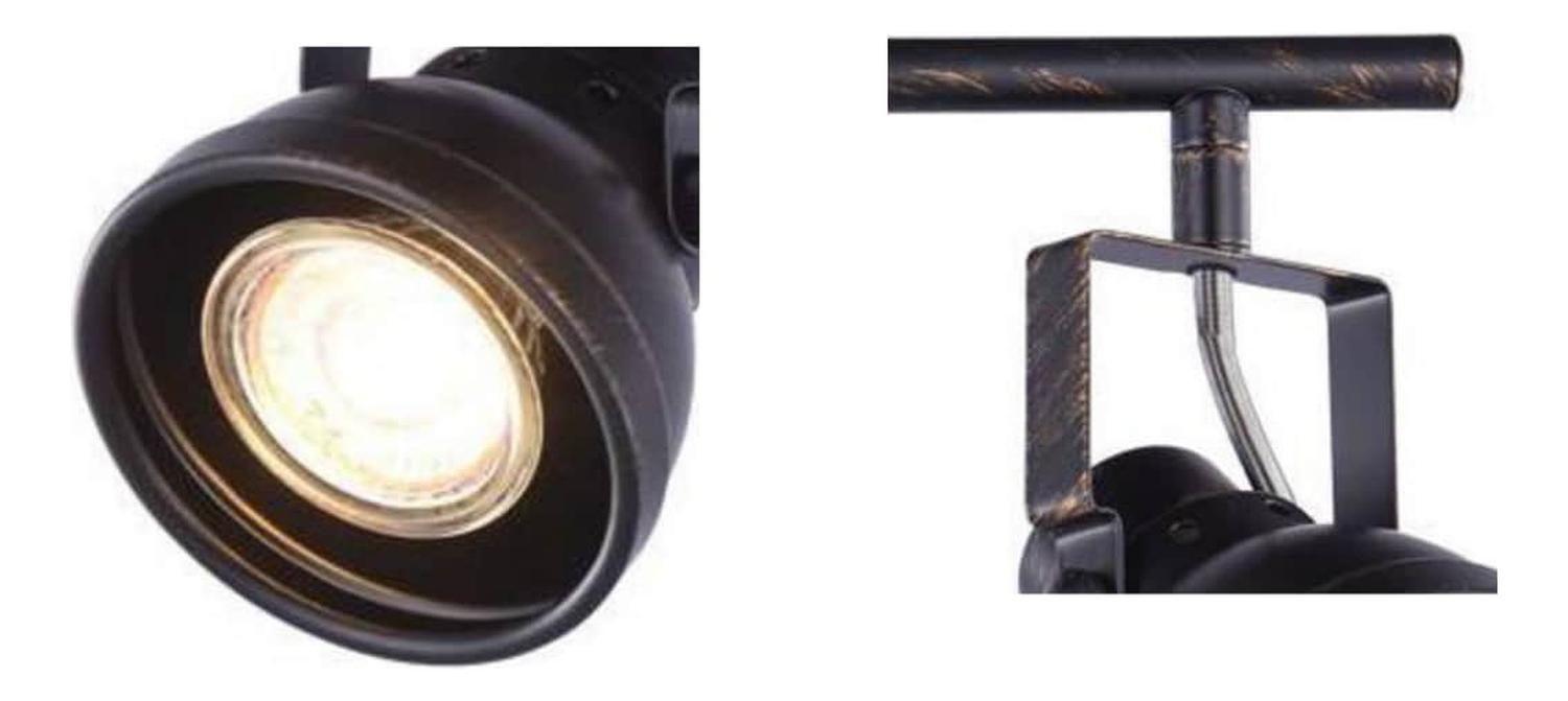 Lámpara Barra 3 Luces Metal Negro-1