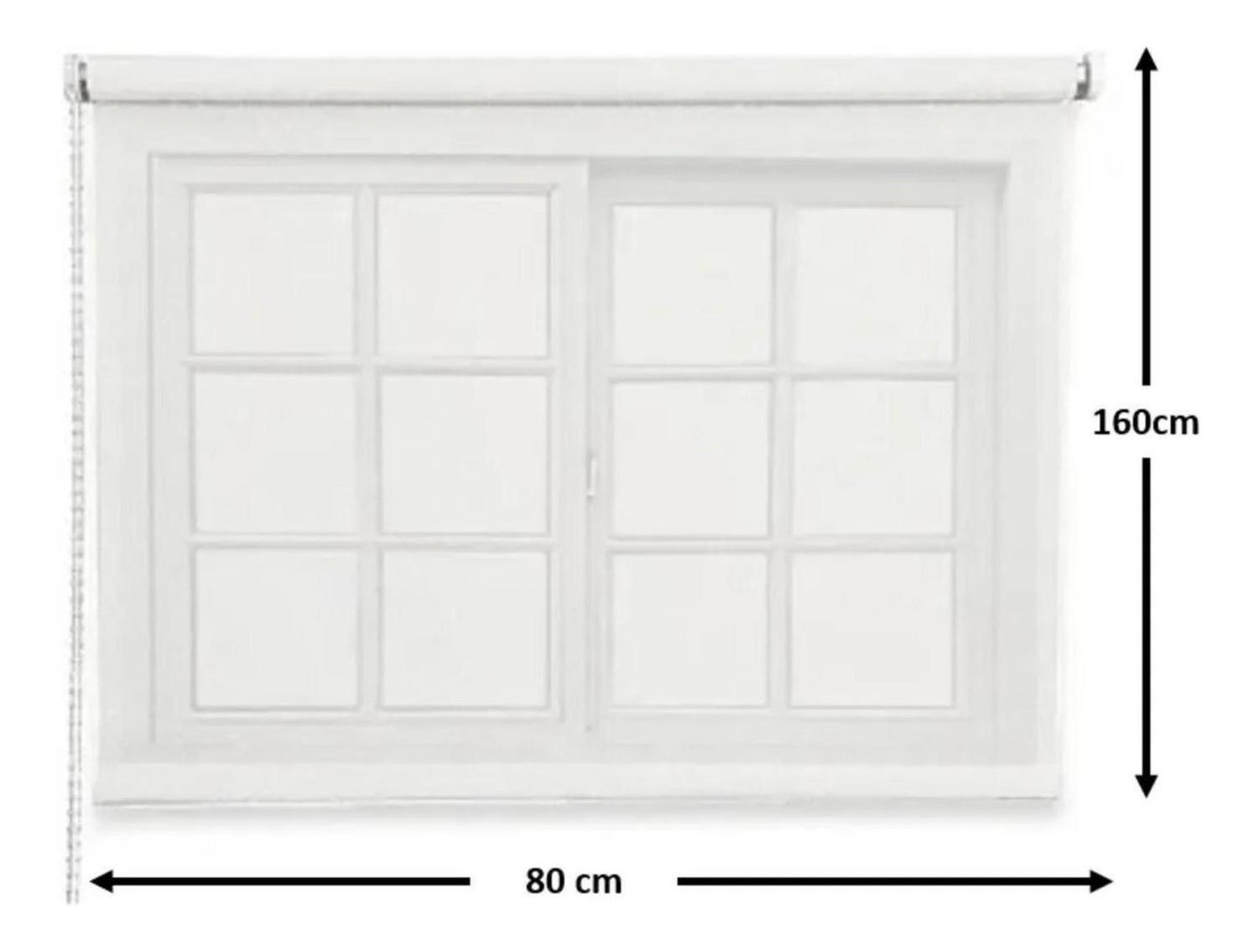 Cortina Roller Rustica Deluxe 80x160 CM Blanco-2
