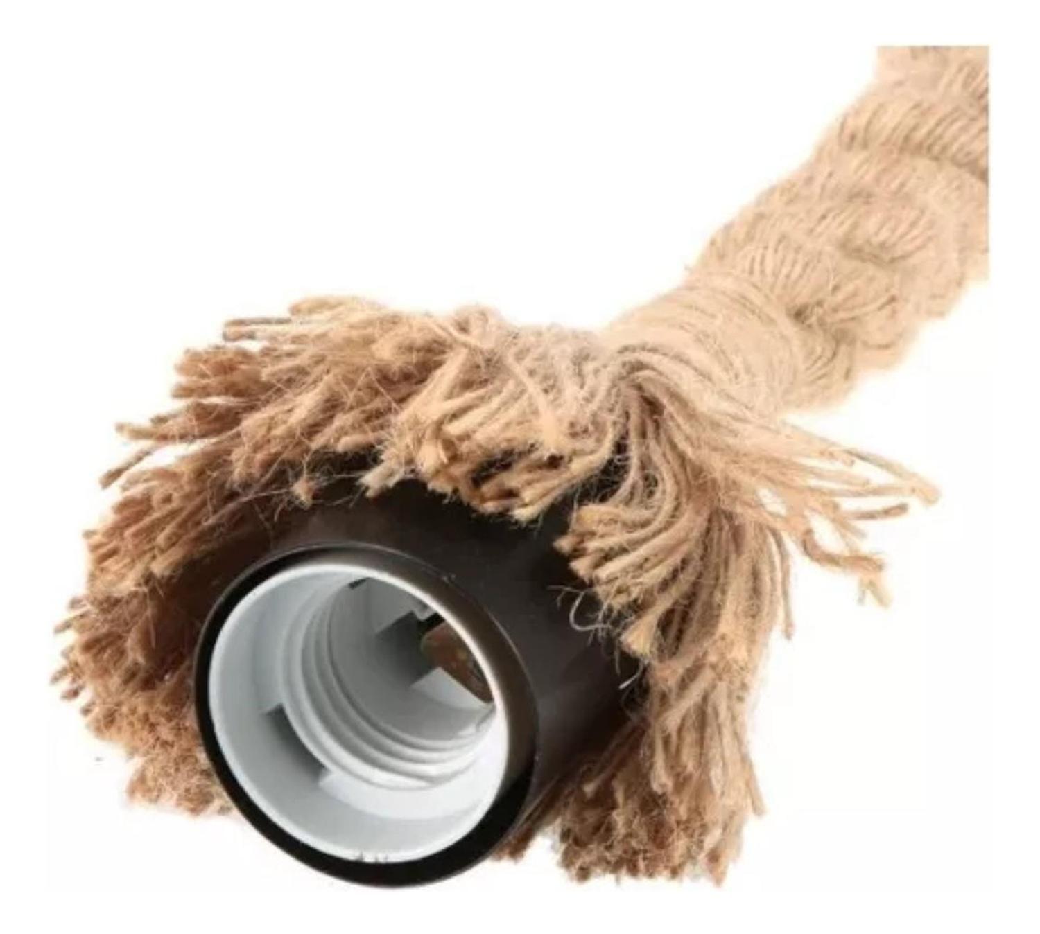 Soquete Lámpara Soga Colgante 1 MT Vintage E27-3