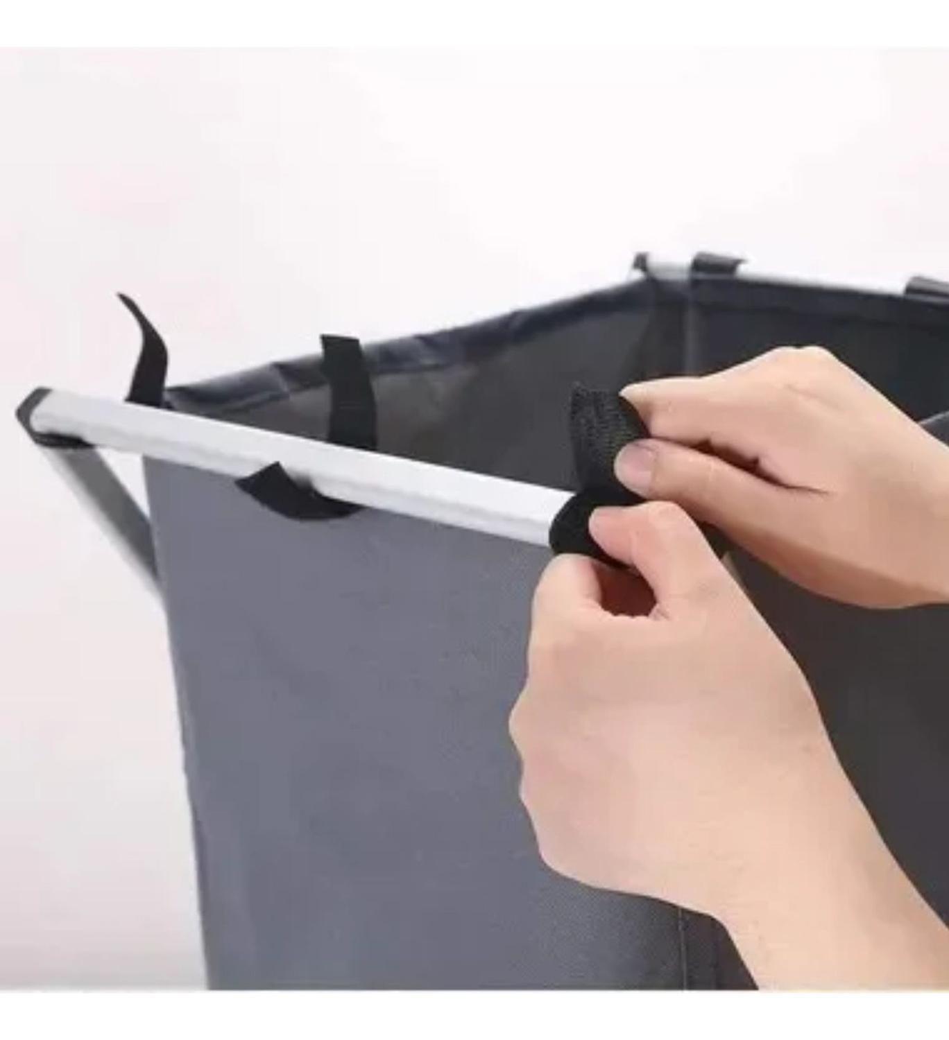 Canasto Cesta Organizador Ropa Plegable XL Gris-4