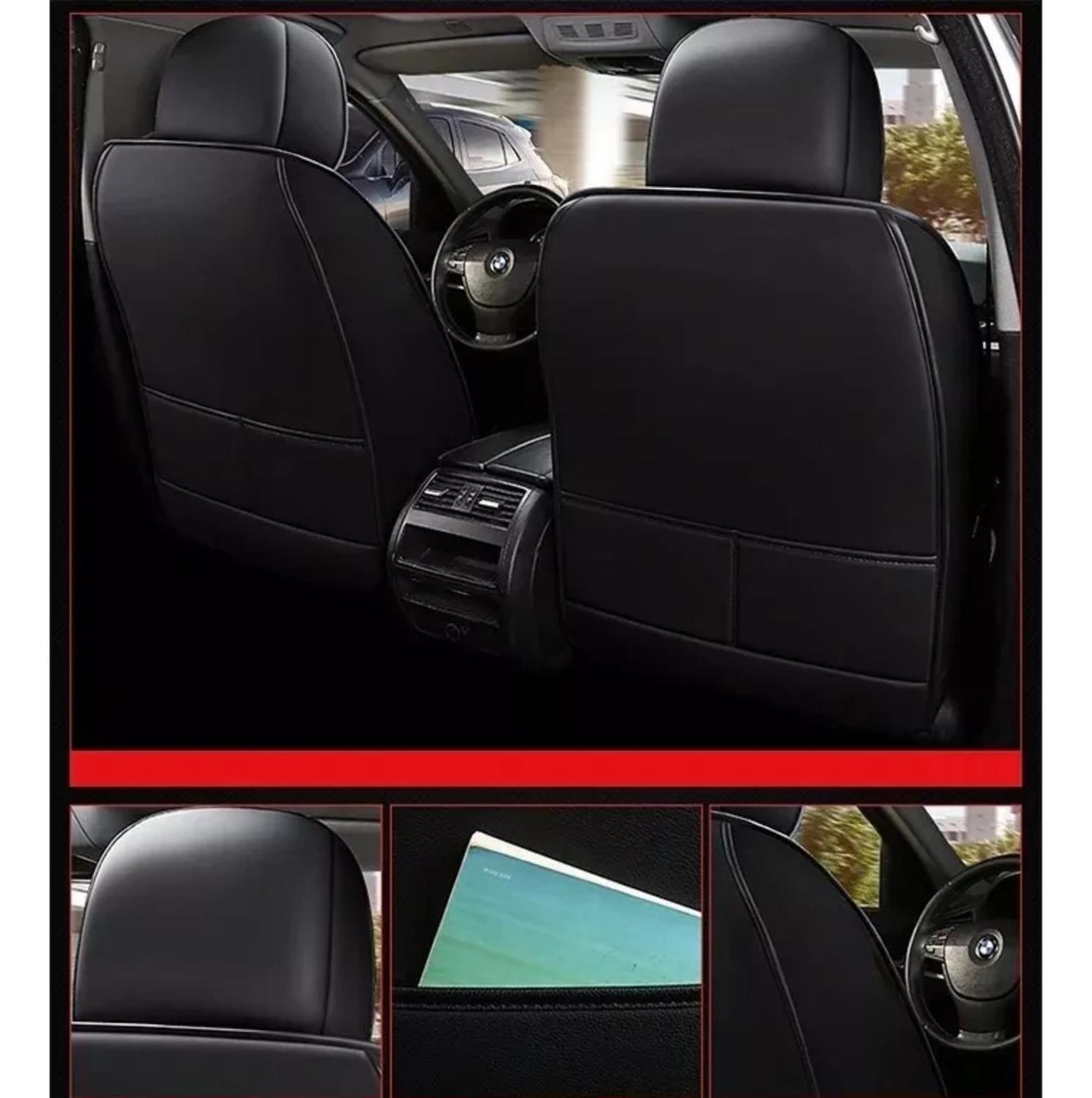 Kit Fundas Cubre Asiento Eco Cuero Auto Almohadilla Luxury-4