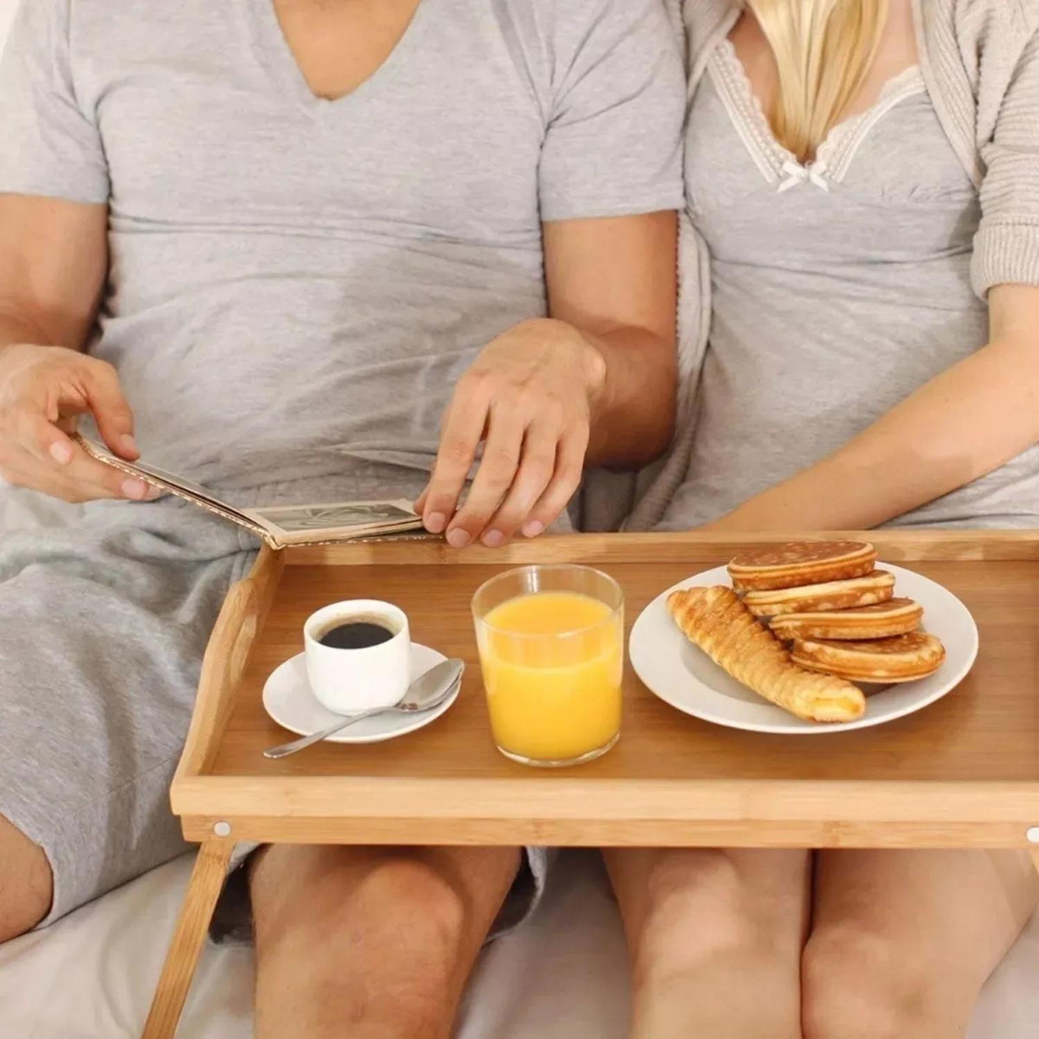 Mesa Bandeja Desayuno Notebook Madera 50x30x24 CM-3