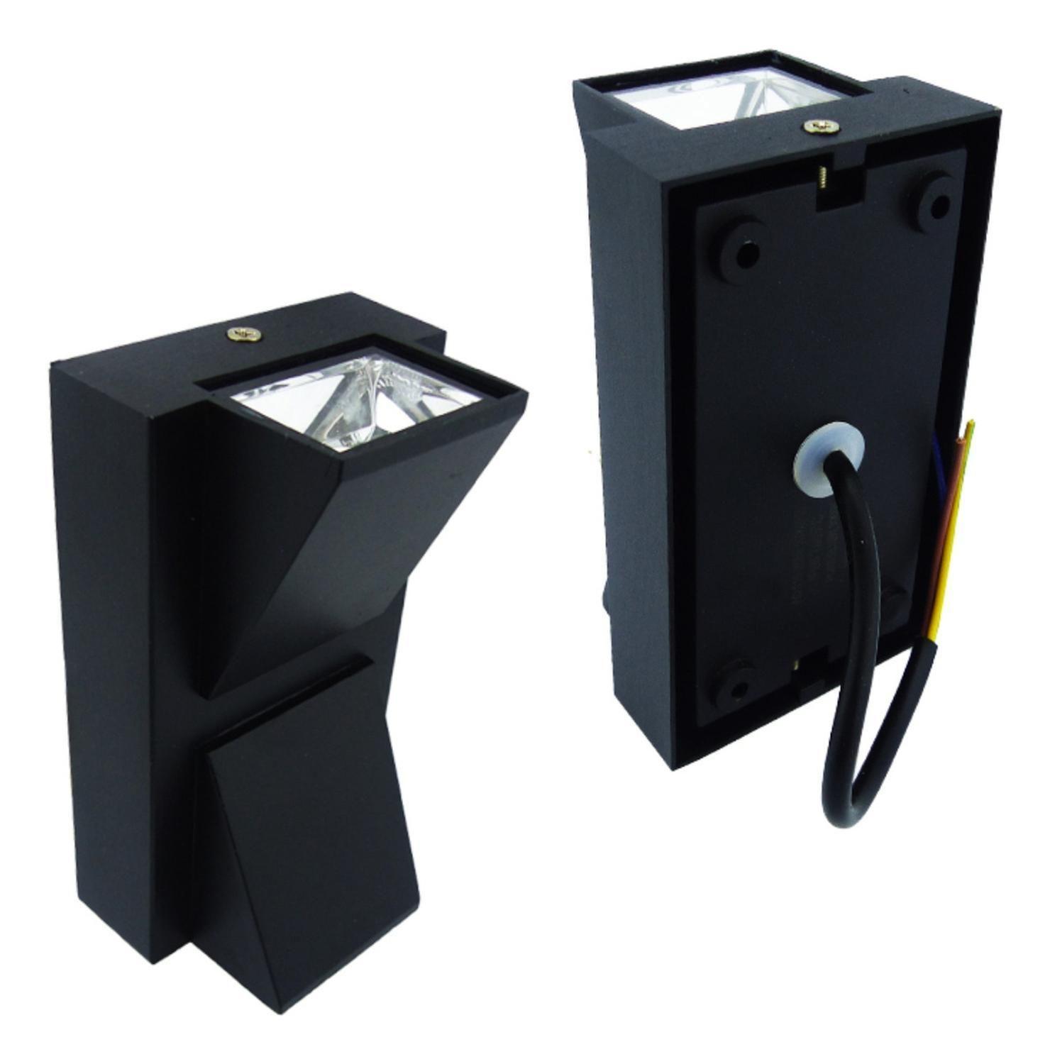 Aplique 2 LED COB Decorativo Aluminio Muro-3
