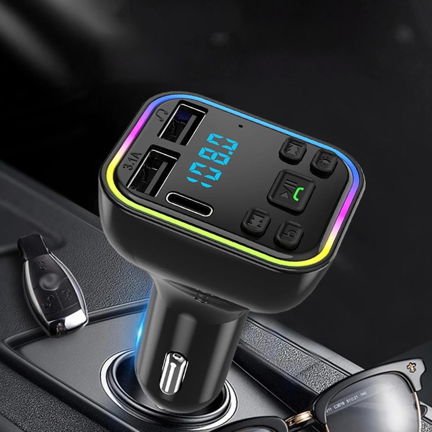 Reproductor MP3 Transmisor FM PD Tipo-C USB LED Automóvil-3