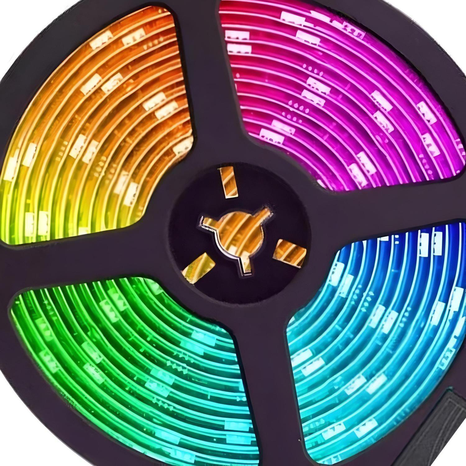 Cinta Tiras Luz LED Multicolores RGB 5 MTS-2