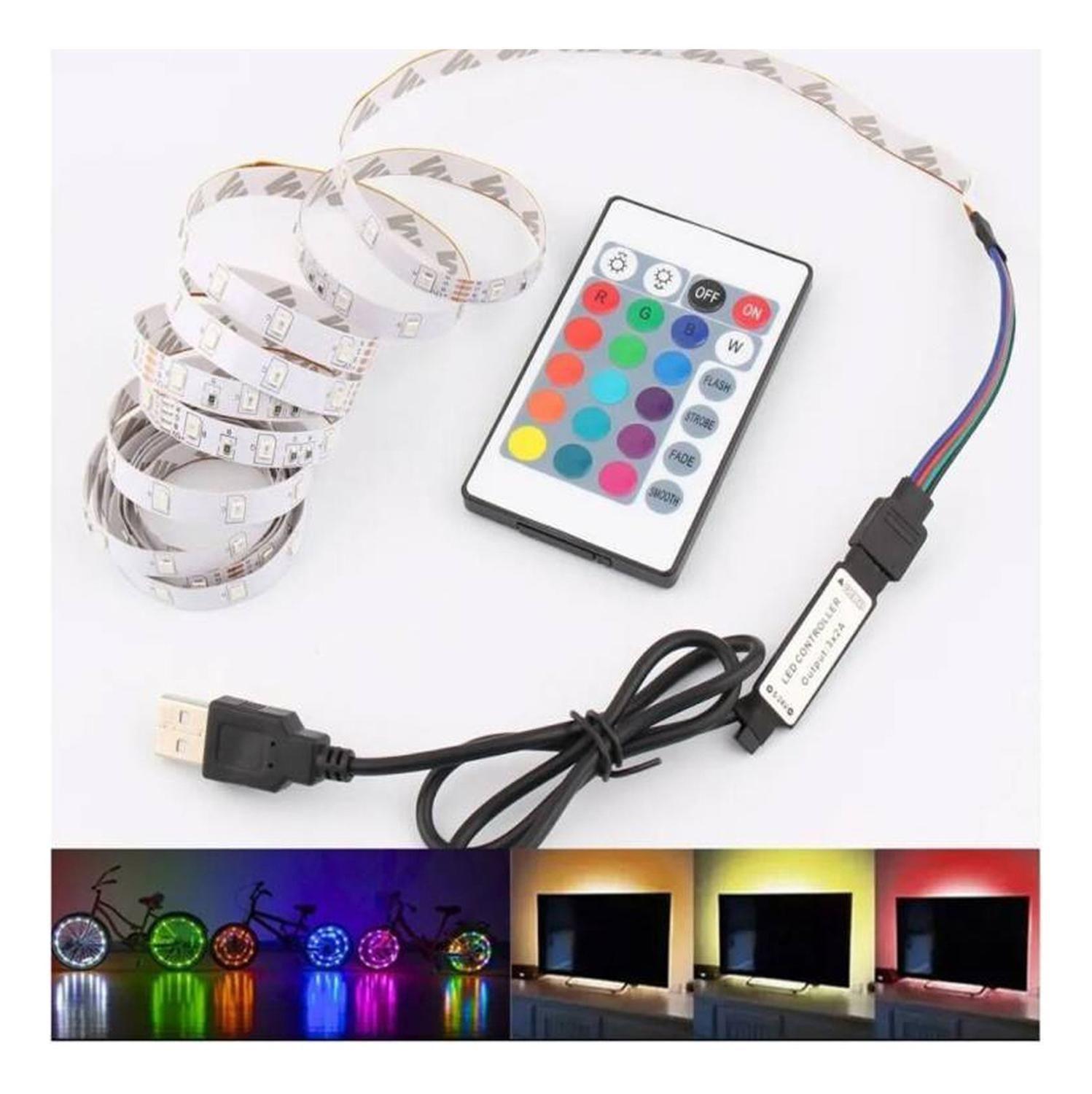 Cinta Tiras Luz LED Multicolores RGB 5 MTS-3