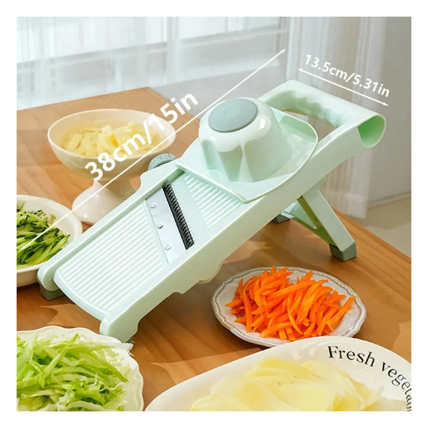 Mandolina Rallador Picador Verduras 30x13,5 CM-4