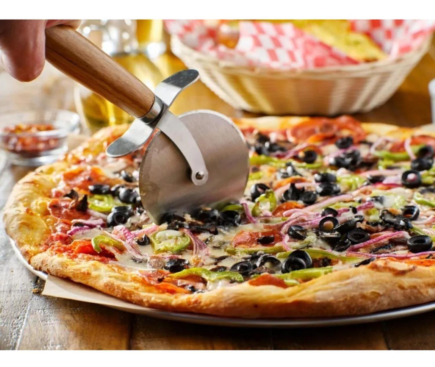 Cortador Rueda Masas Pizzas Acero 20 CM-4