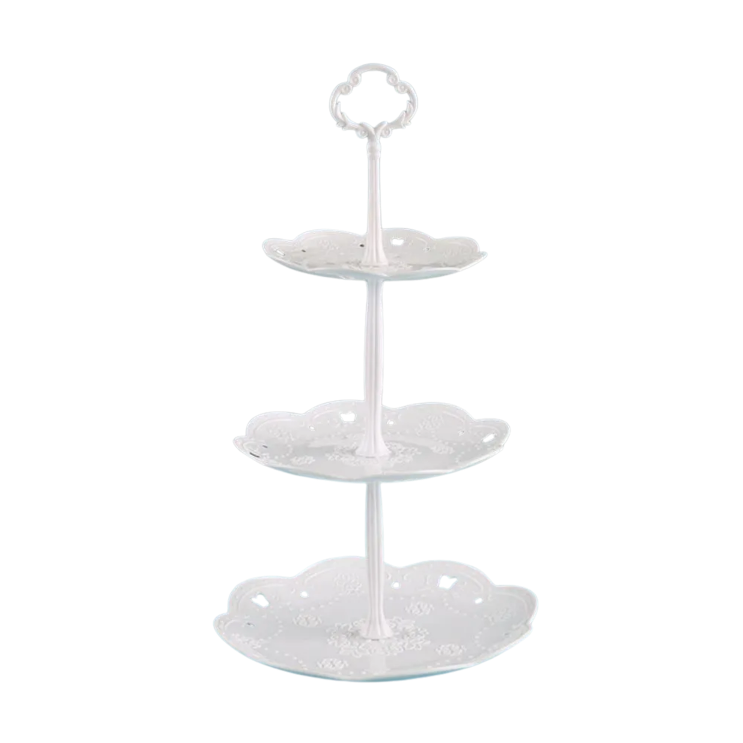 Set 10 Piezas Porta Torta Cupcake Queques Pasteles Blanco-2