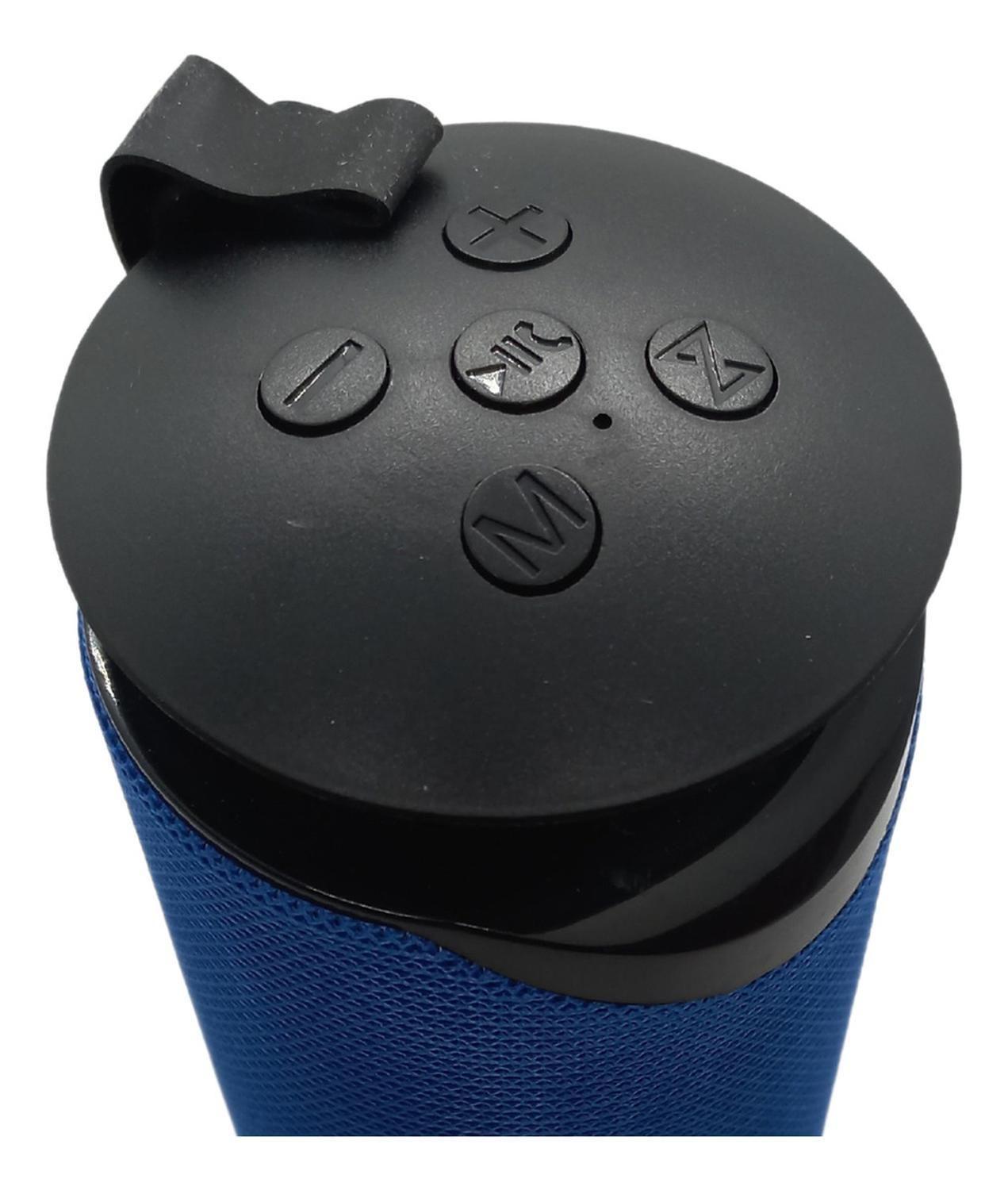 Parlante Bluetooth Recargable Luz RGB/USB/TF/FM Azul-3
