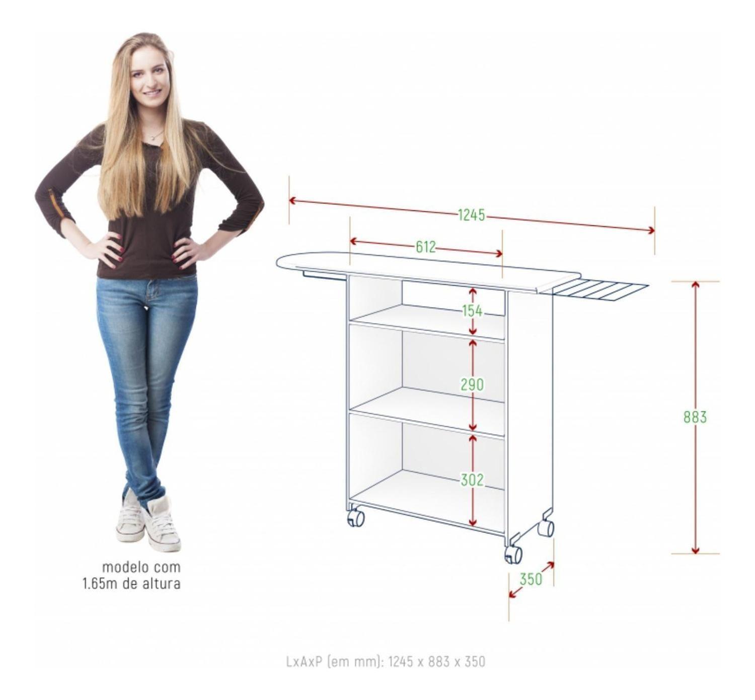 Mueble Tabla Planchar Ruedas Blanco-3