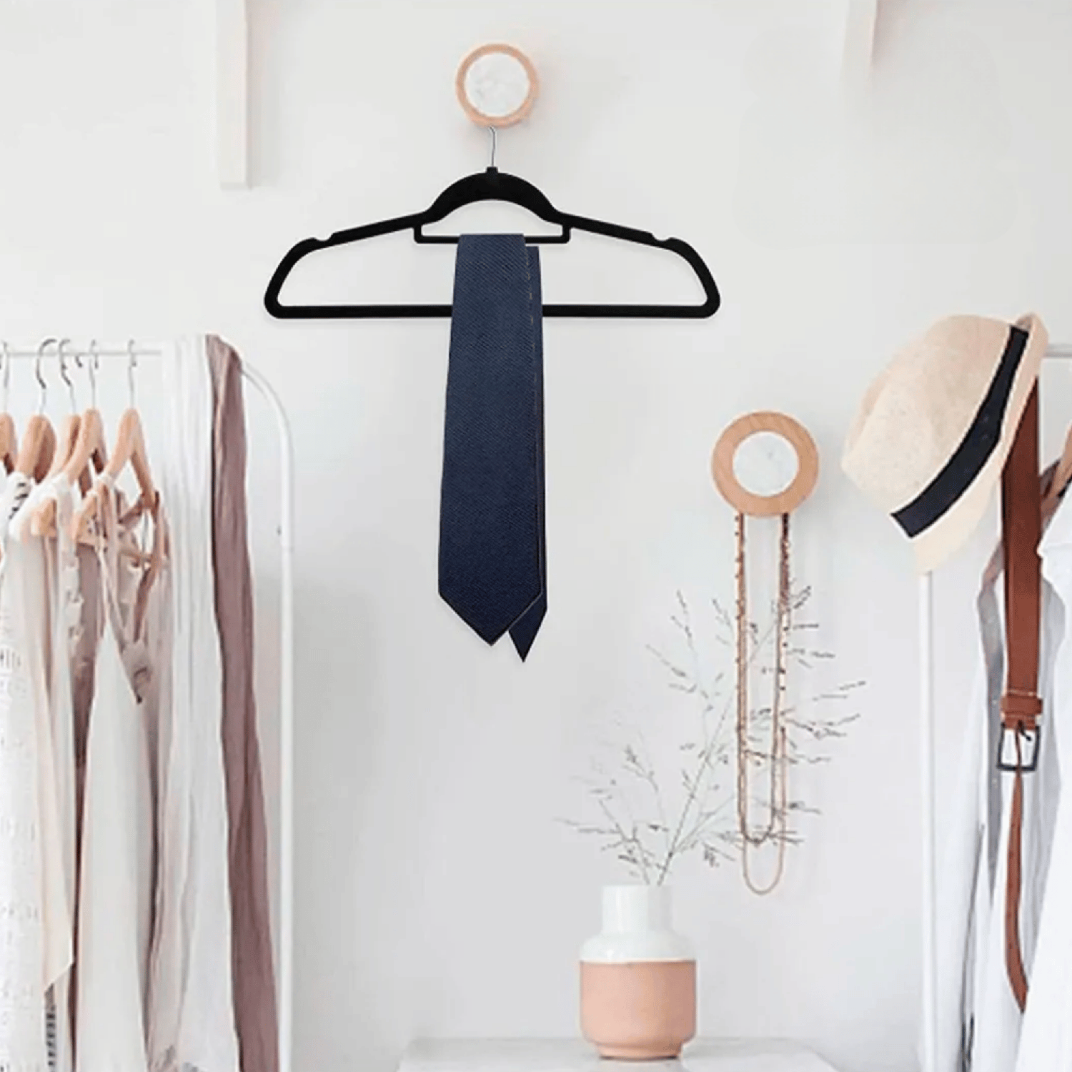 Pack 30 Colgadores Ganchos Ropa Plástico Negro-3