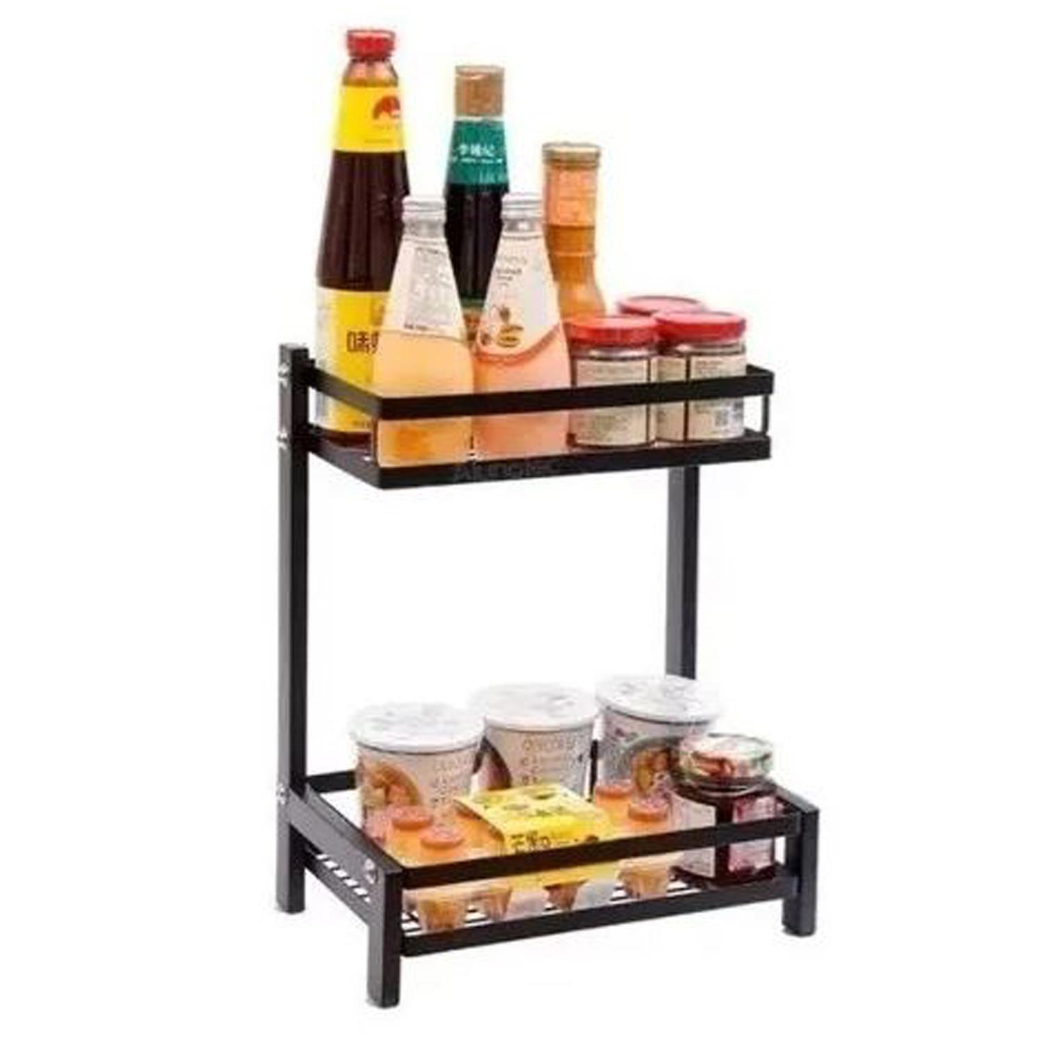 Organizador 2 Niveles Metálico Cocina Negro-3