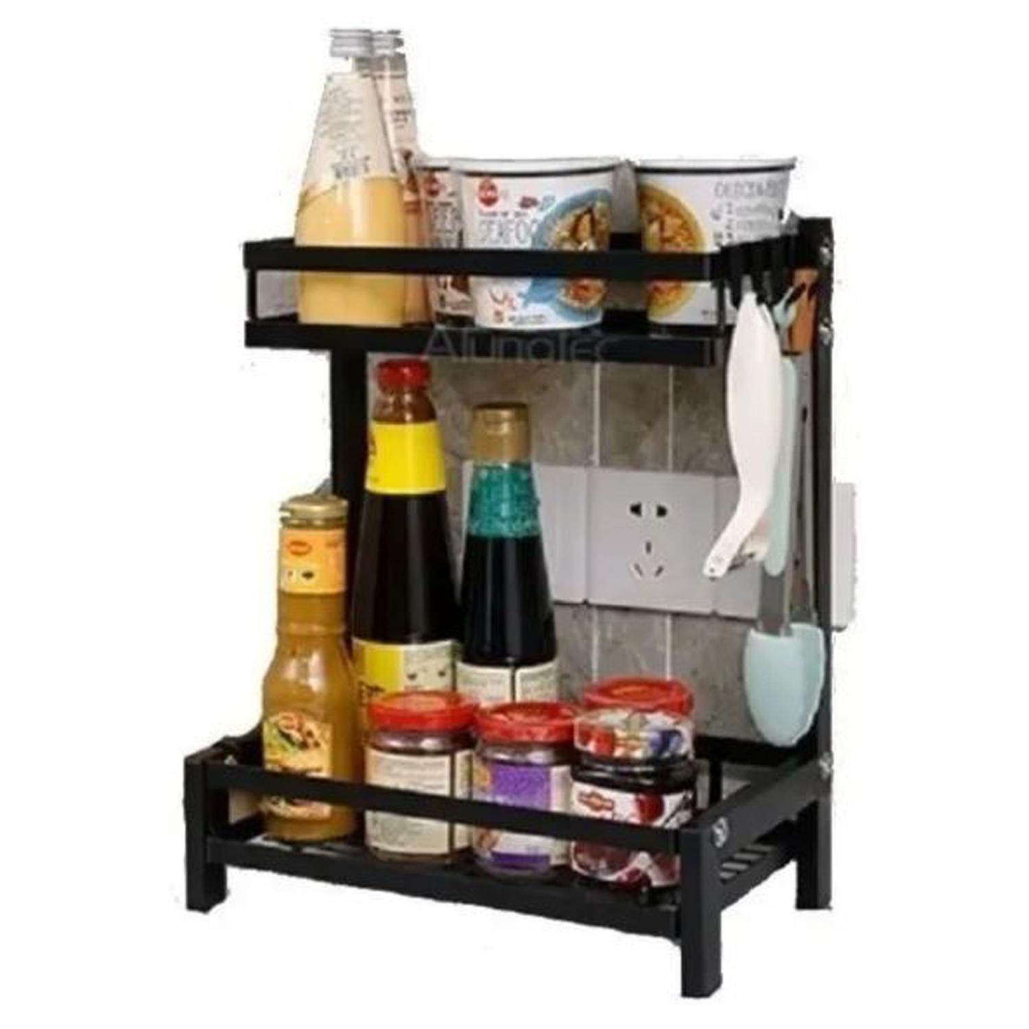 Organizador 2 Niveles Metálico Cocina Negro-4