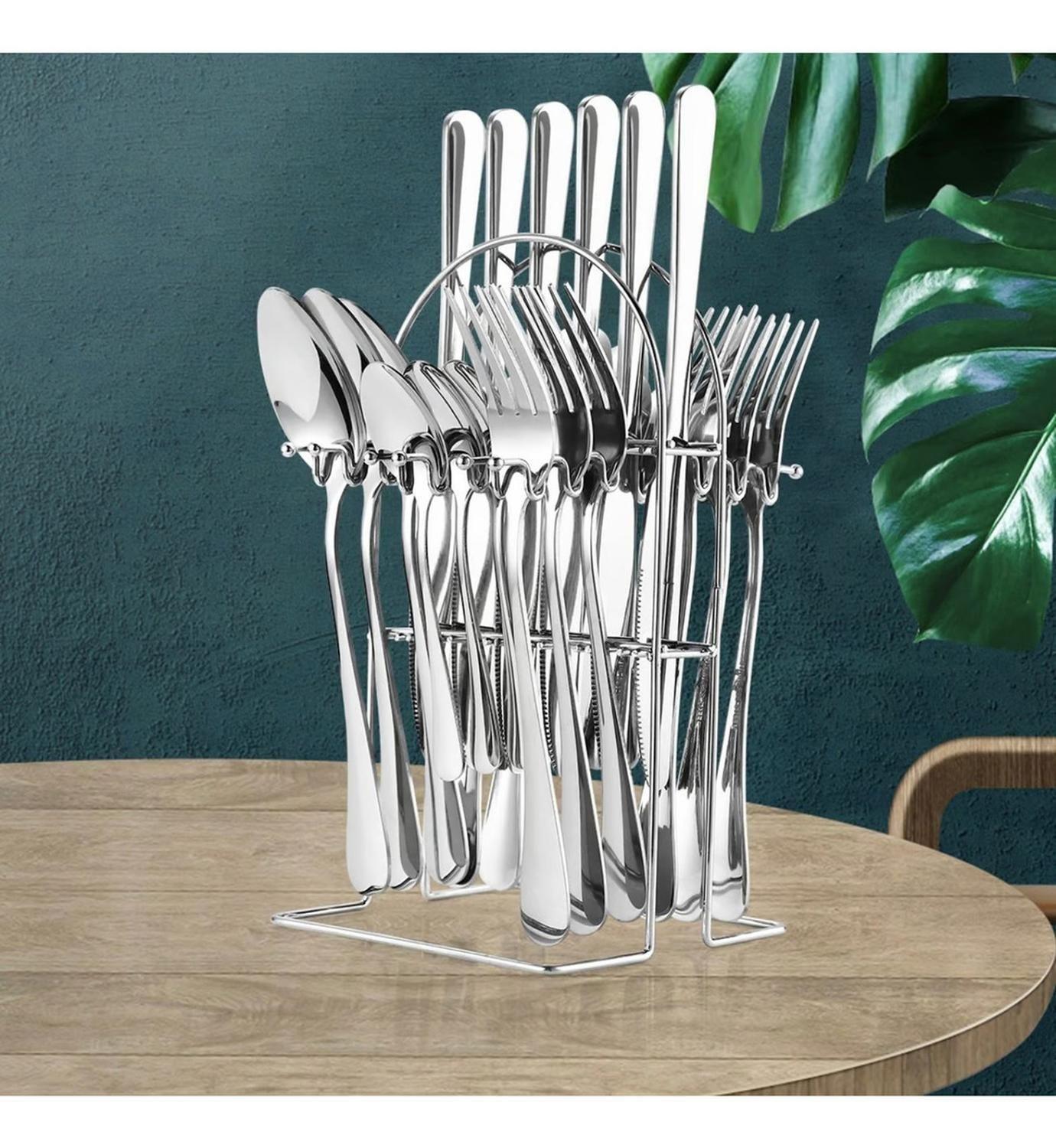 Set Cubiertos 24 Piezas Acero Inoxidable DLX-4