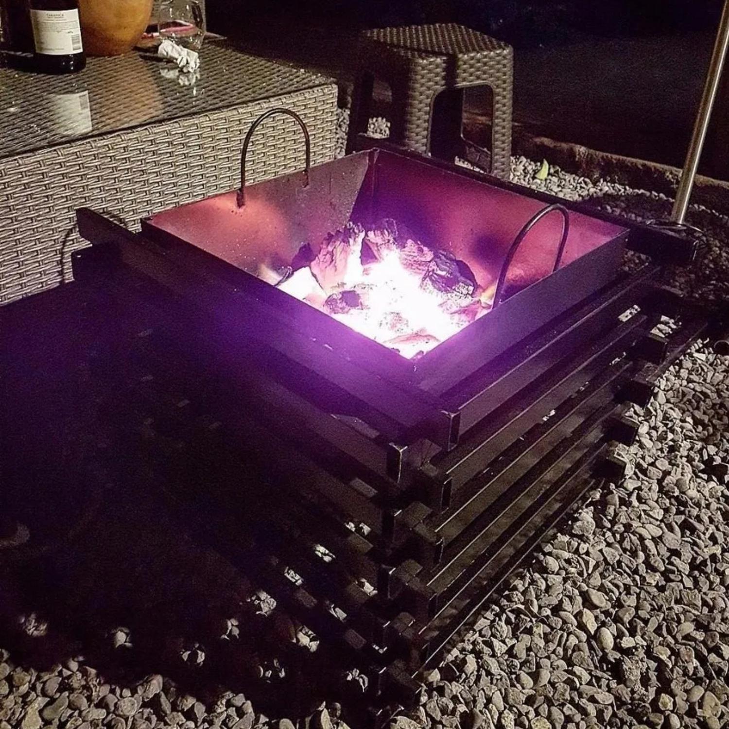 Fogón Brasero Fierro Terraza 53x53x45 CM-4