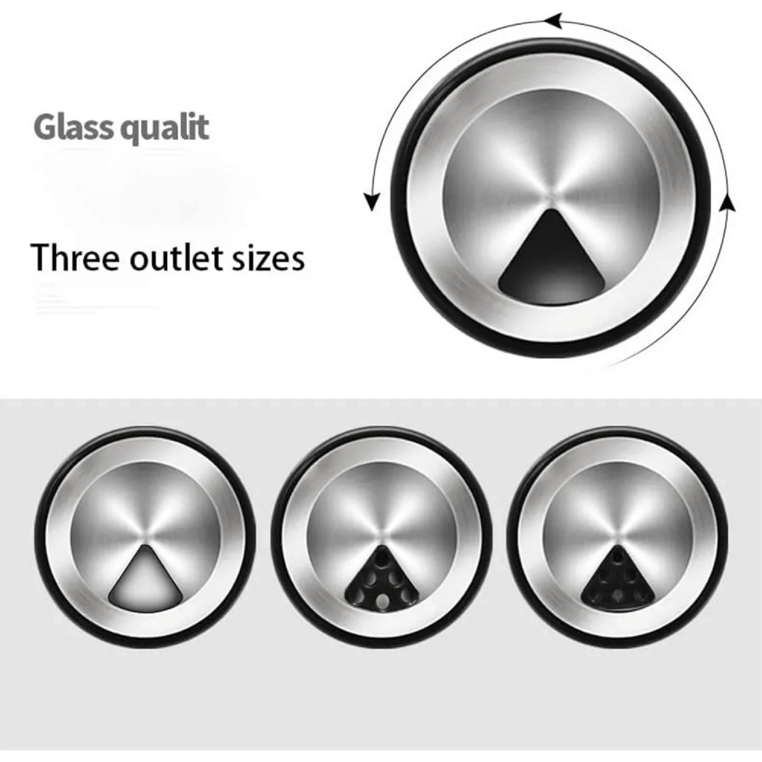 Set 6 condimenteros Giratorios 360 16,8x15x4,1 CM Negro-3