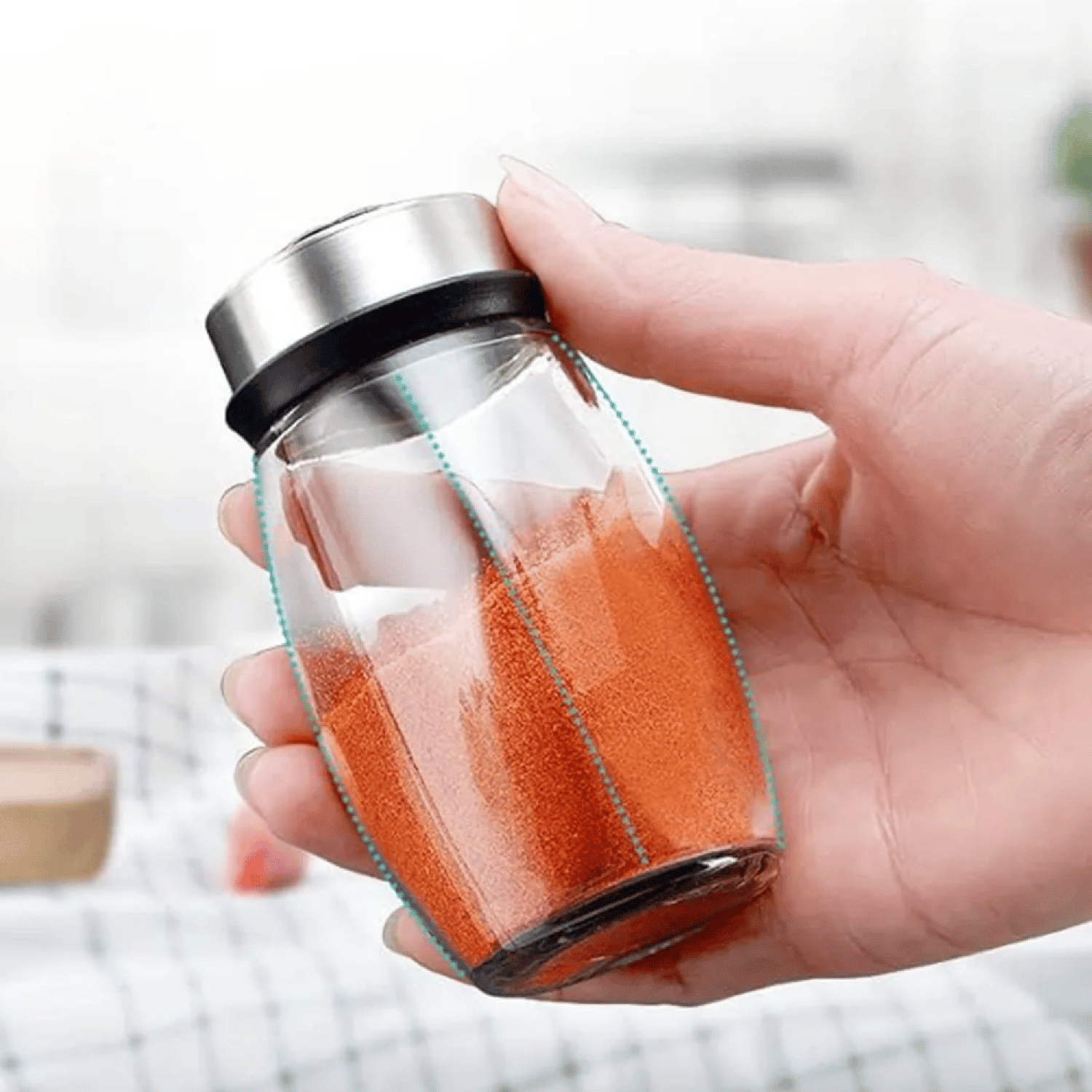 Set 6 condimenteros Giratorios 360 16,8x15x4,1 CM Negro-5