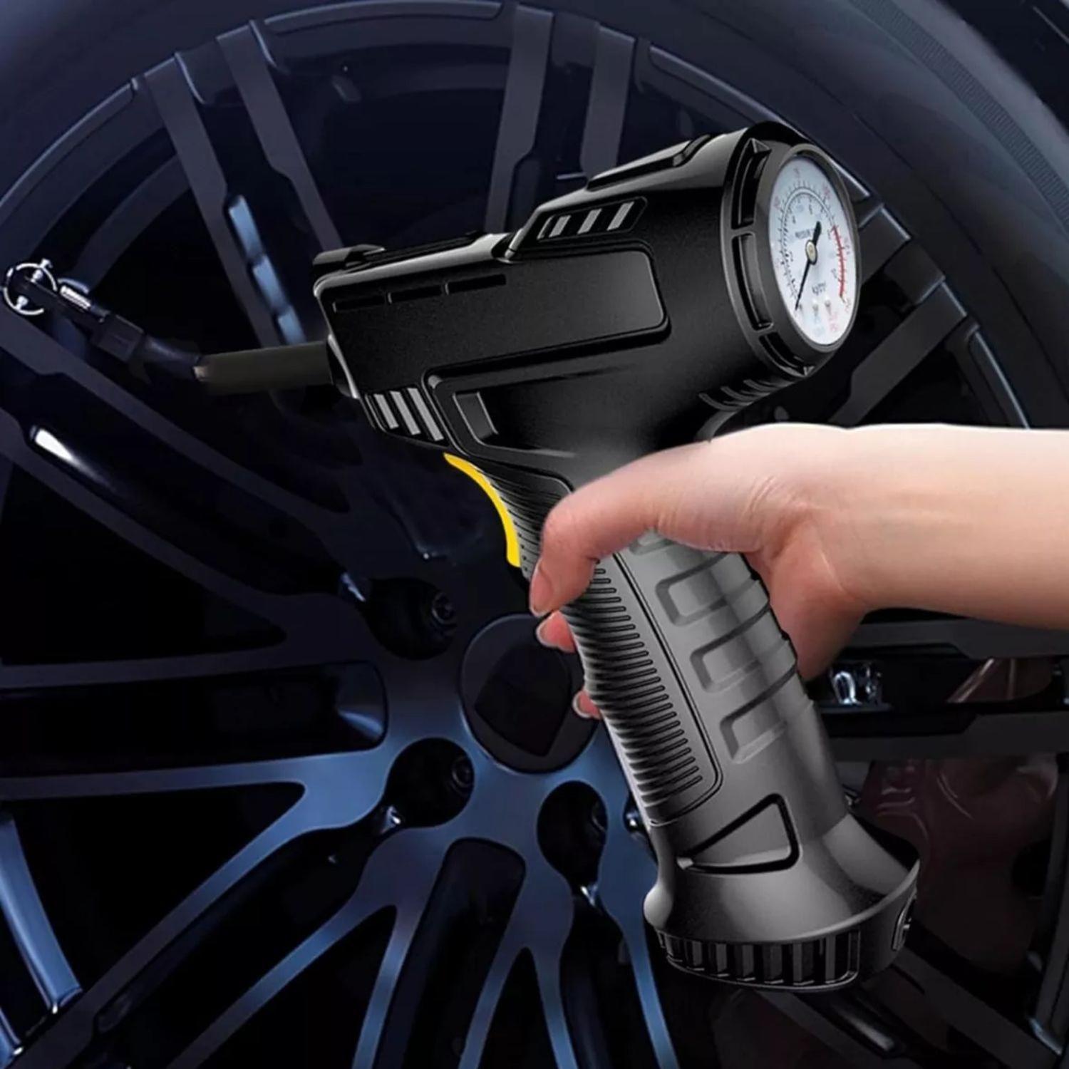 Compresor Portátil 12 V 120 Watt Infla Neumático Auto Negro-2