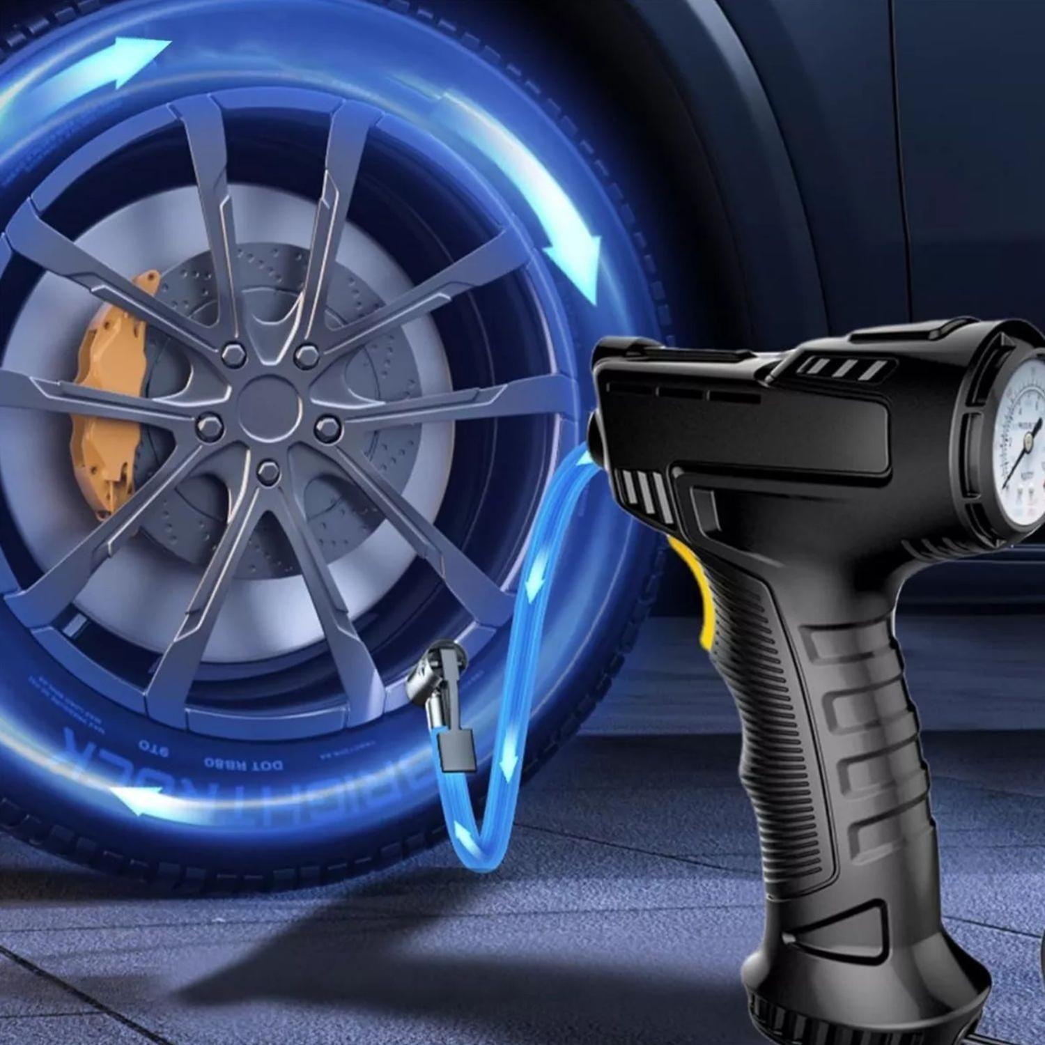 Compresor Portátil 12 V 120 Watt Infla Neumático Auto Negro-8