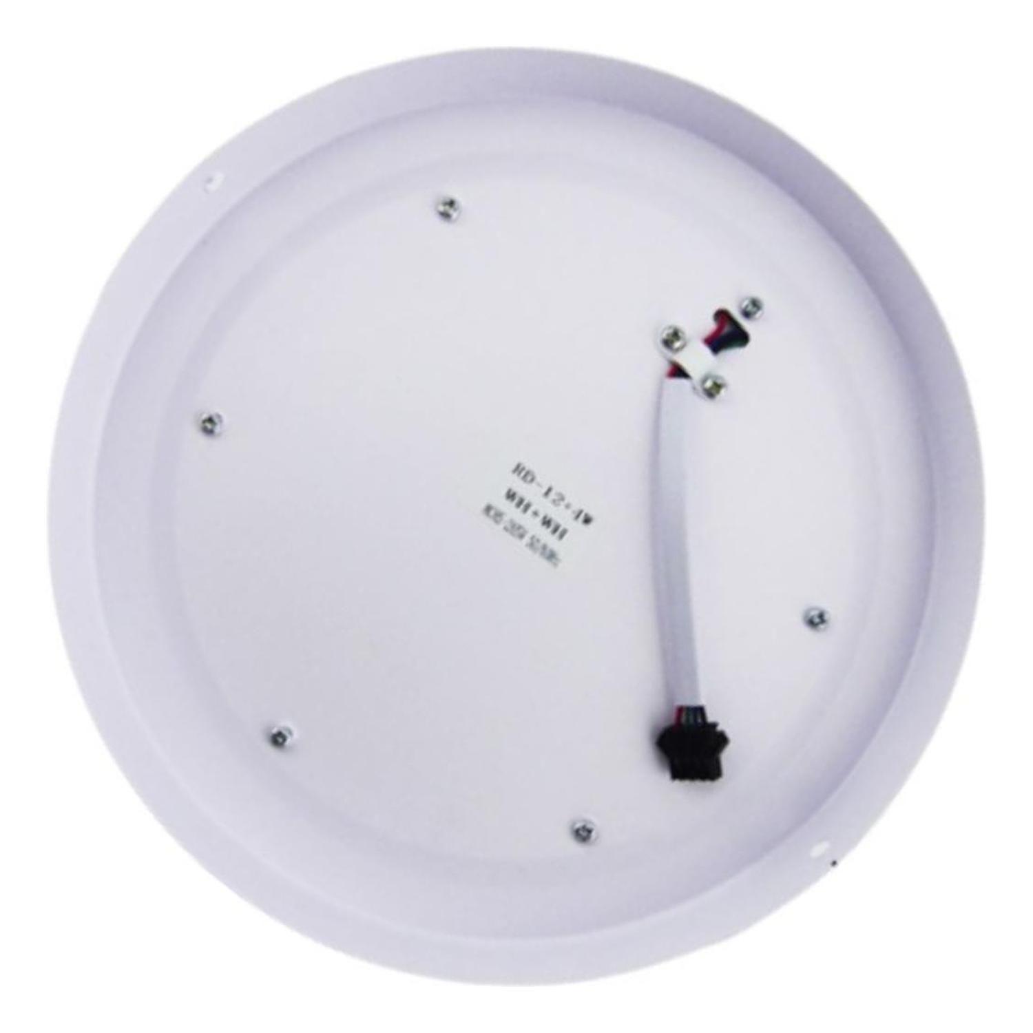 Foco LED Panel 12+4 Watt Dúo Luz Centro Borde Blanco Sobrepuesto-2