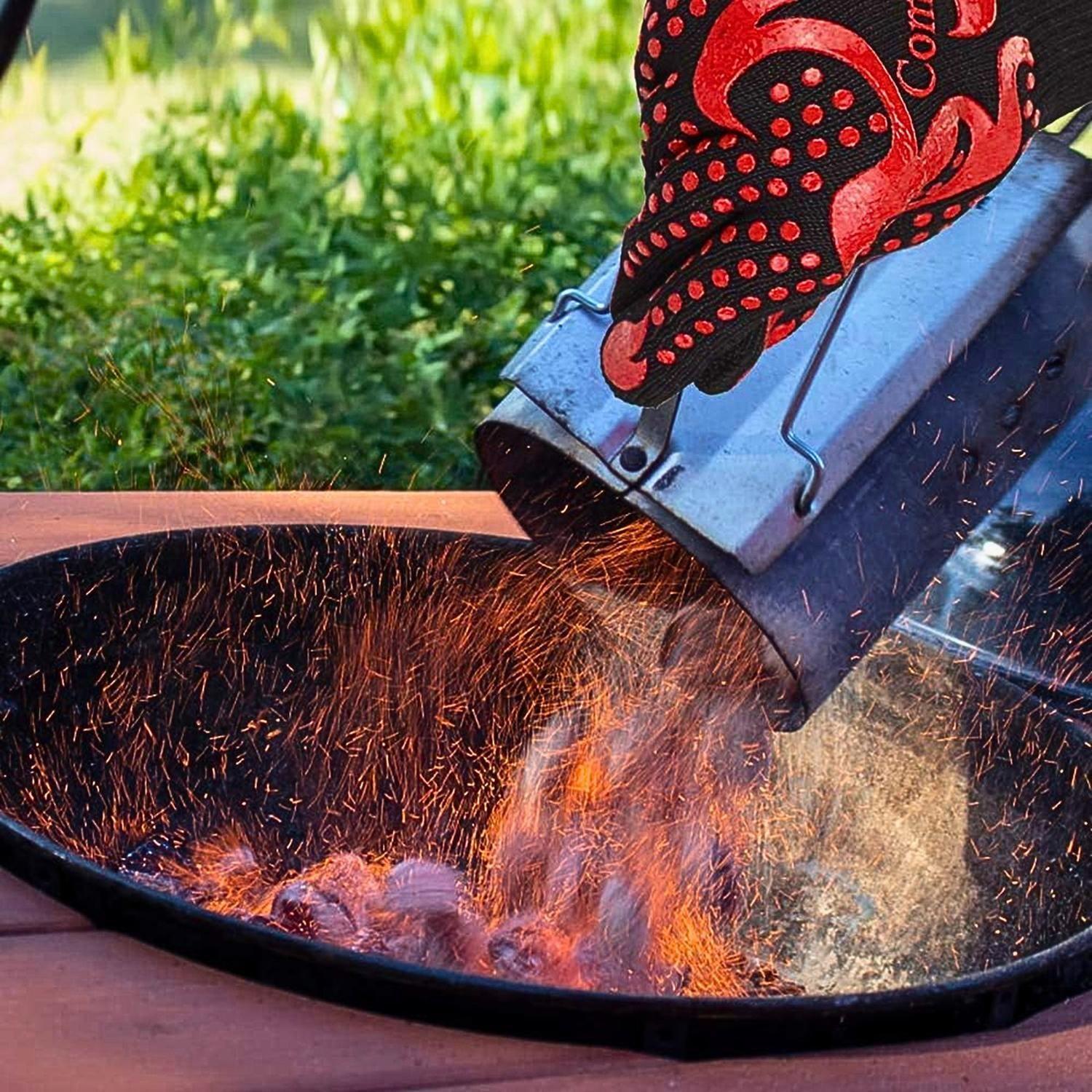 Par Guantes Cocina Alta Temperatura Asado Parrilla BBQ-4