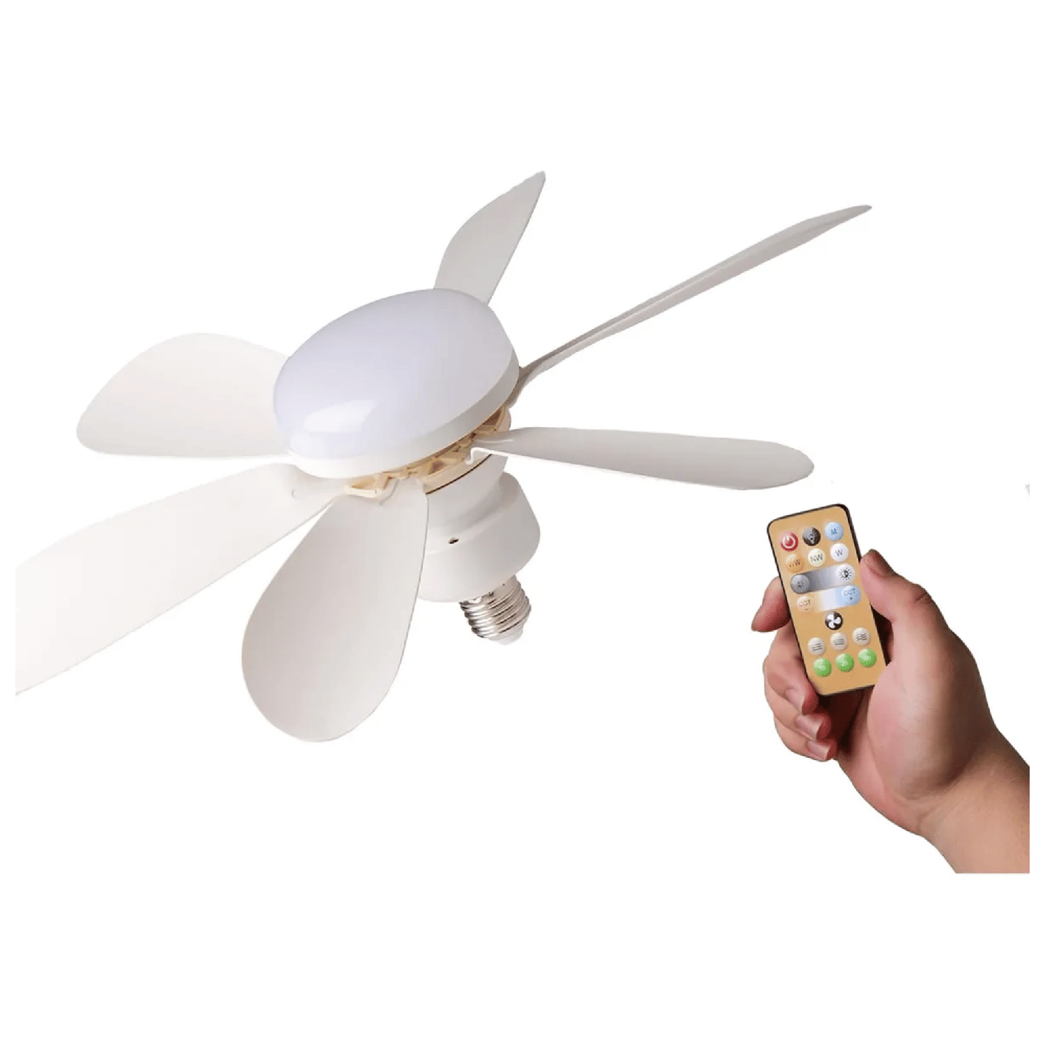 Foco Lampara LED Ventilador Flor Techo 40 Watt Control-3