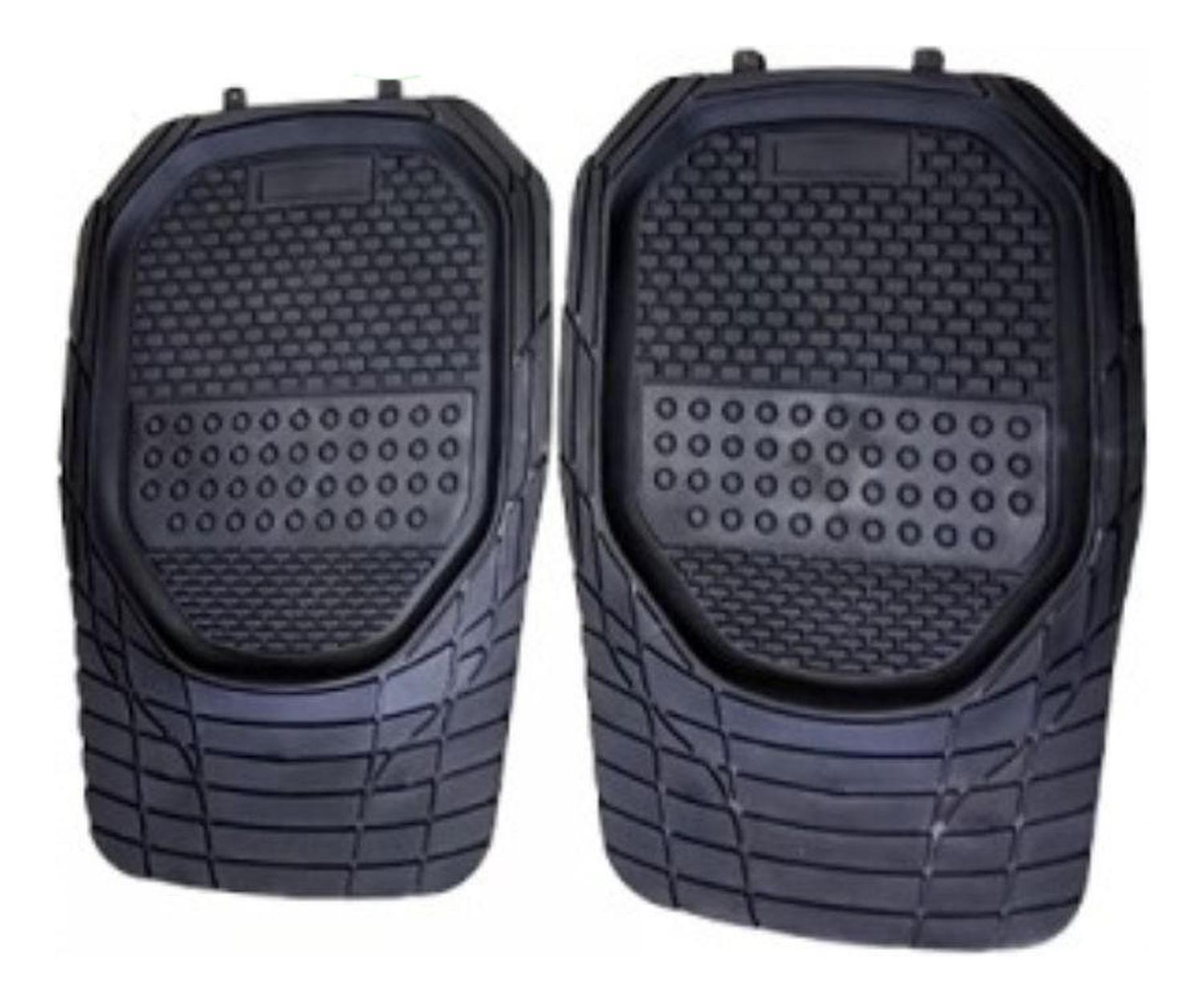 Alfombra Auto Goma Tuning 4 Piezas Negro Deluxe-4