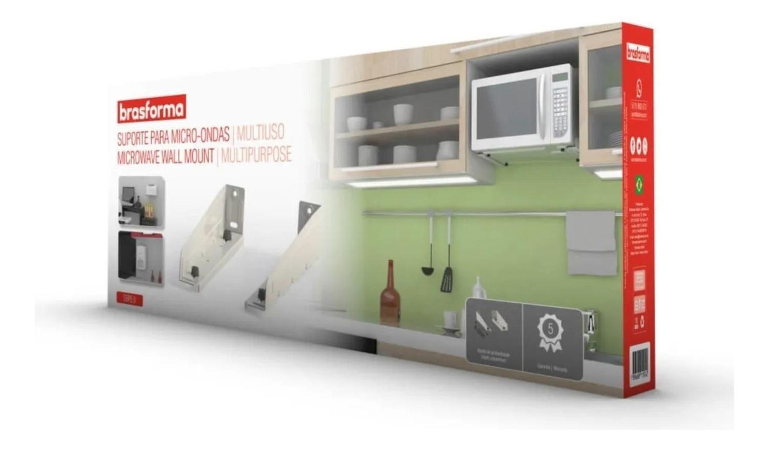 Soporte Organizador Multifuncional Microondas Horno Eléctrico 30 KG Negro-2