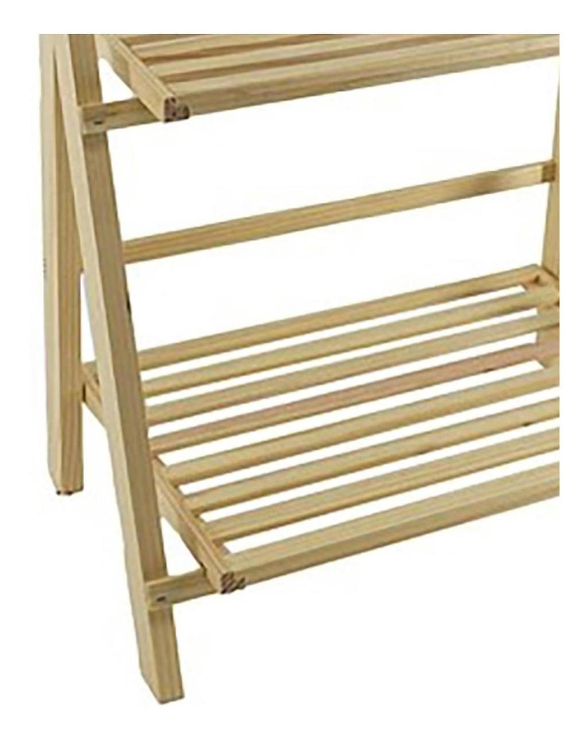 Estante Organizador Madera 2 Niveles 36x21x47 CM Café Claro-3