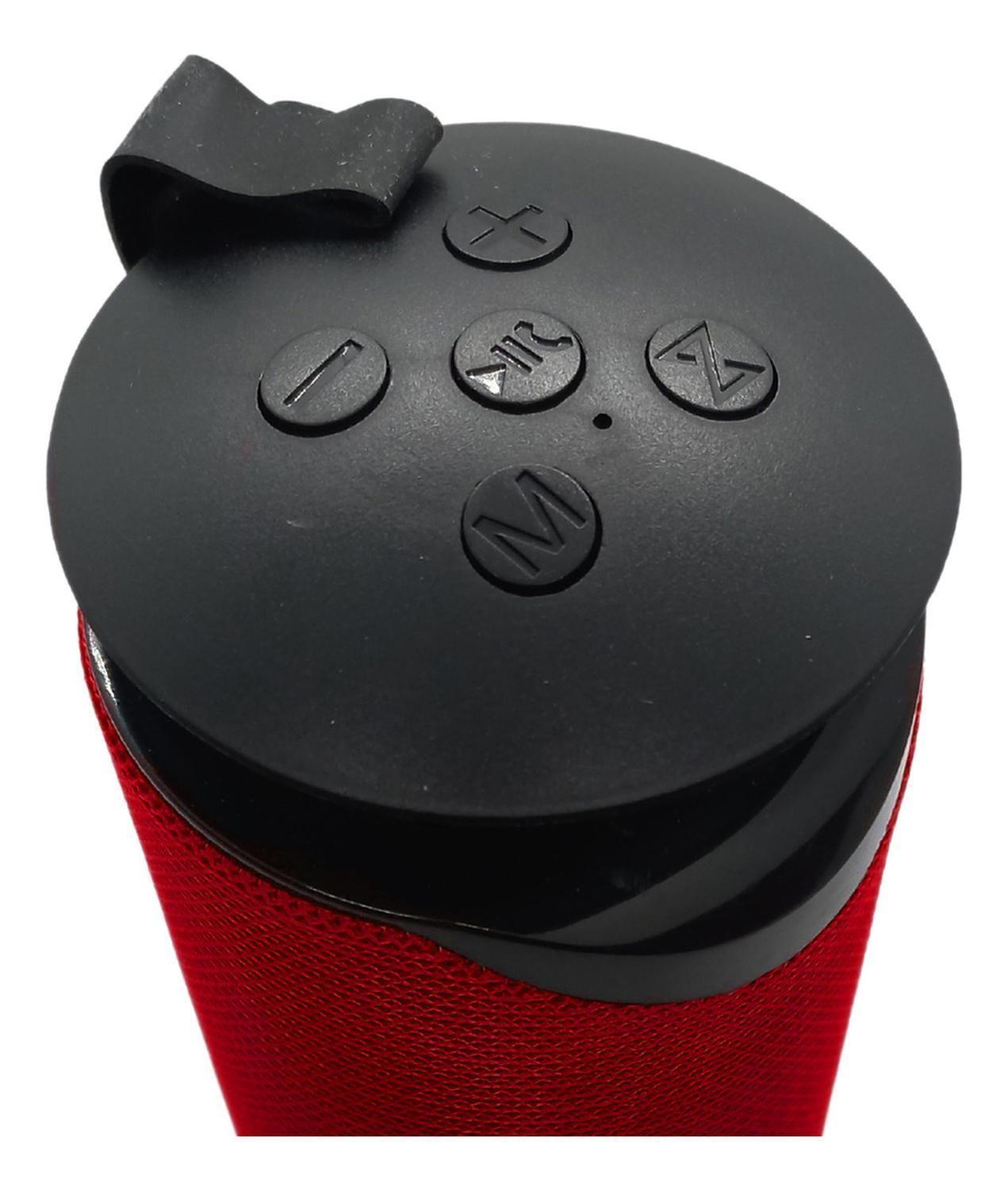 Parlante Bluetooth Recargable Luz RGB/USB/TF/FM Rojo-5