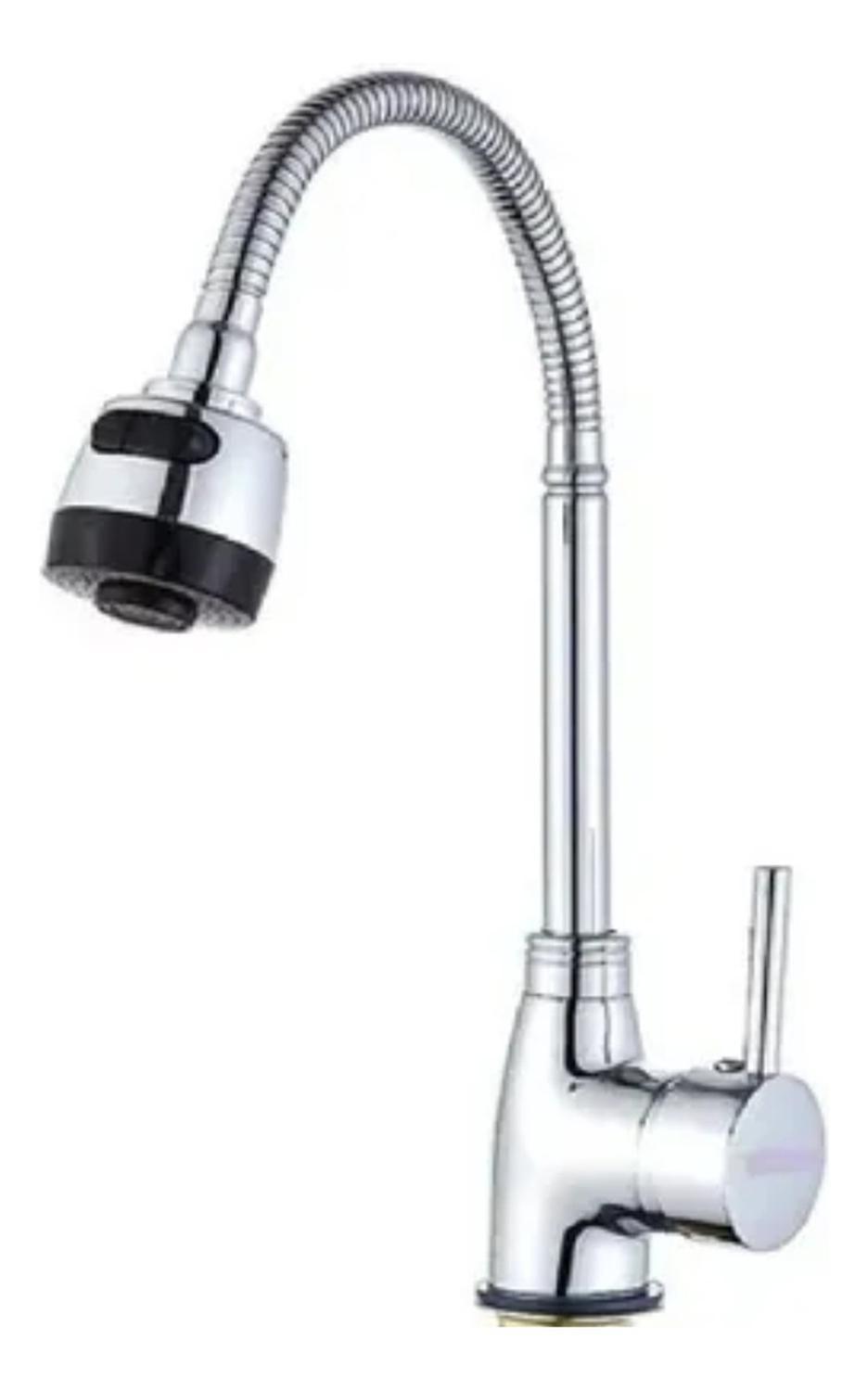 Llave Lavaplatos Monomando Cuello Flexible Difusor Agua-0