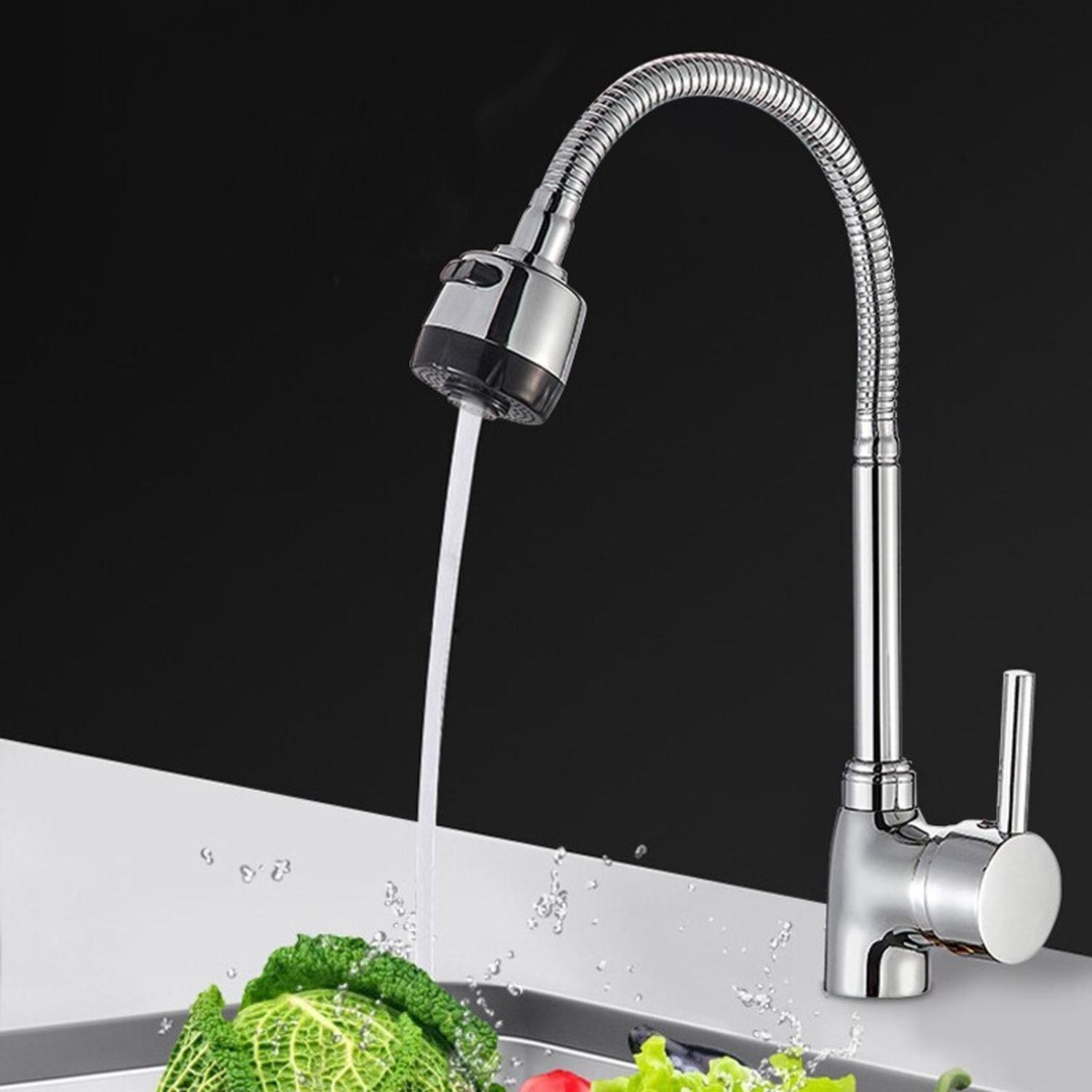 Llave Lavaplatos Monomando Cuello Flexible Difusor Agua-6