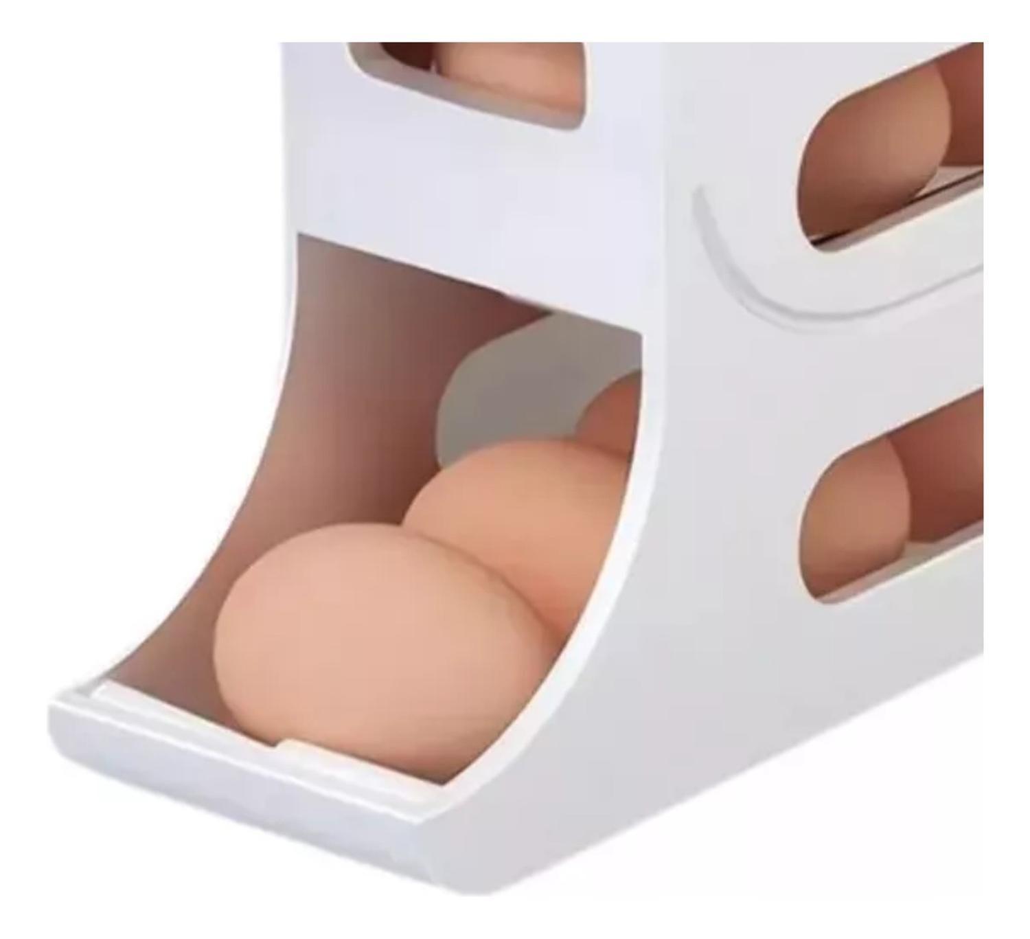 Organizador Portahuevos 4 Niveles 30 Huevos 35,9x7 CM Blanco-3